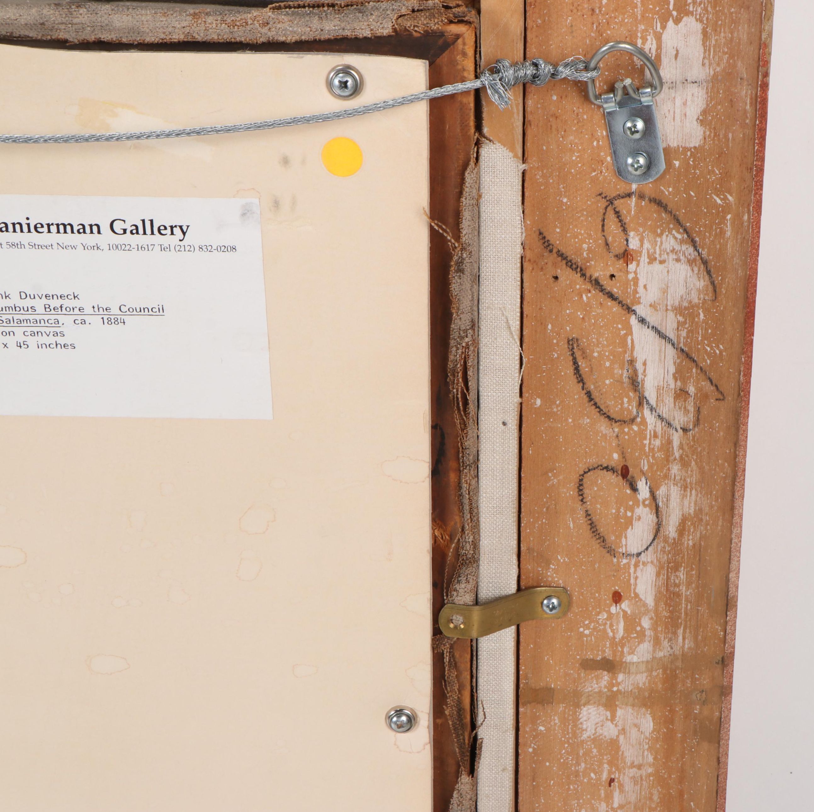 Frank Duveneck Oil Painting "Columbus before the Council of Salamanca," 1886