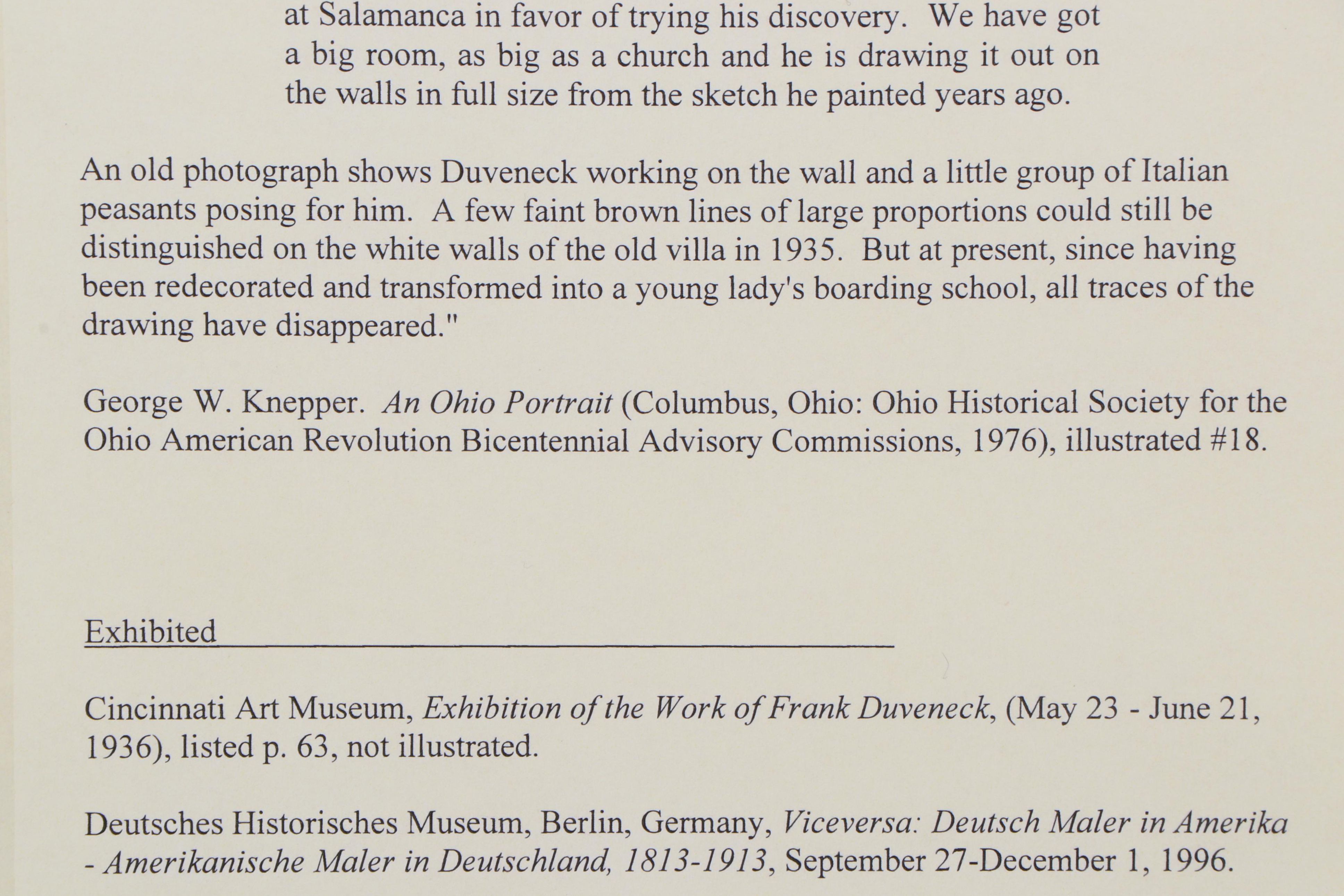 Frank Duveneck Oil Painting "Columbus before the Council of Salamanca," 1886