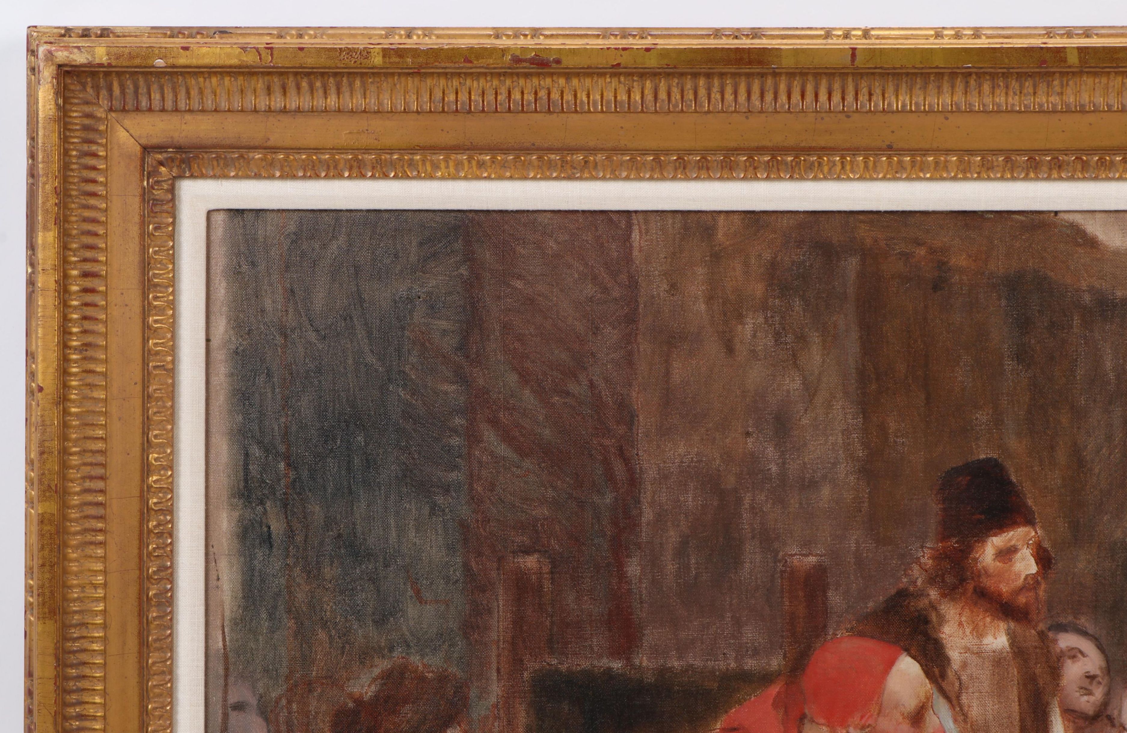 Frank Duveneck Oil Painting "Columbus before the Council of Salamanca," 1886