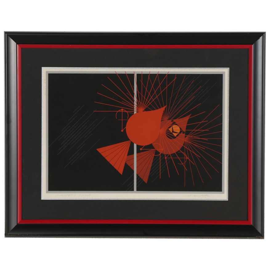 Charley Harper Serigraph "Seeing Red," 1977