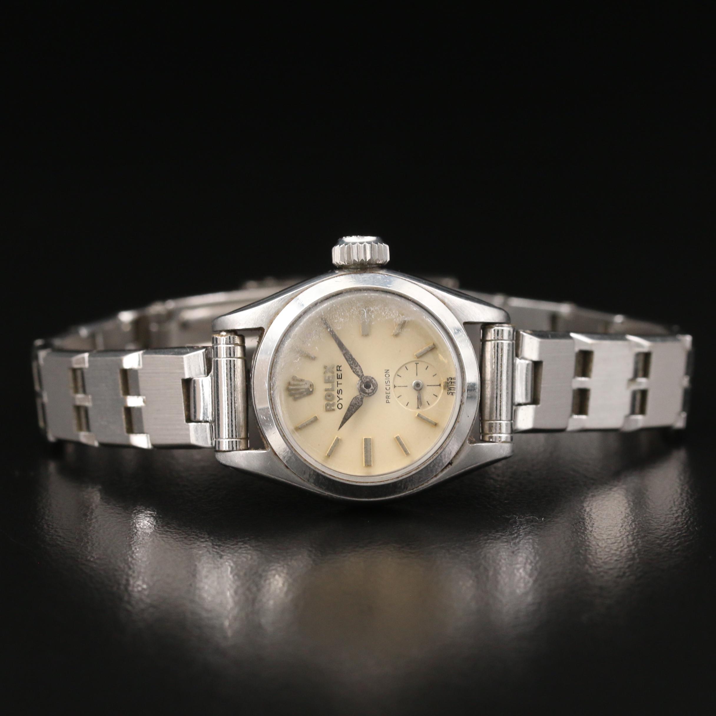 1957 Rolex Oyster 6522 Stainless Steel Stem Wind Watch
