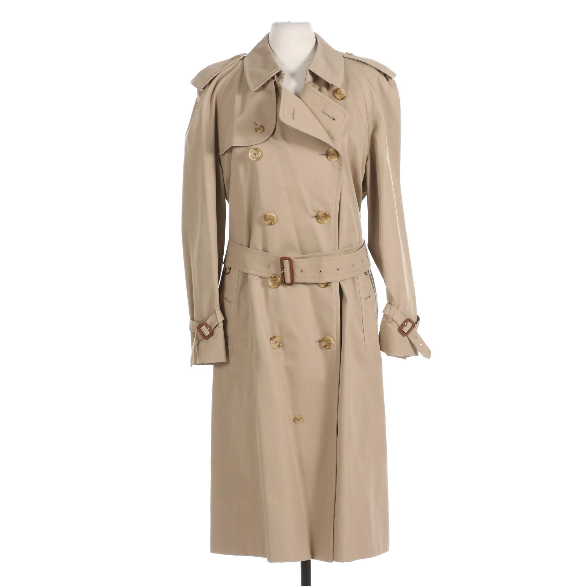 Men's Burberrys Double-Breasted Khaki Trench Coat