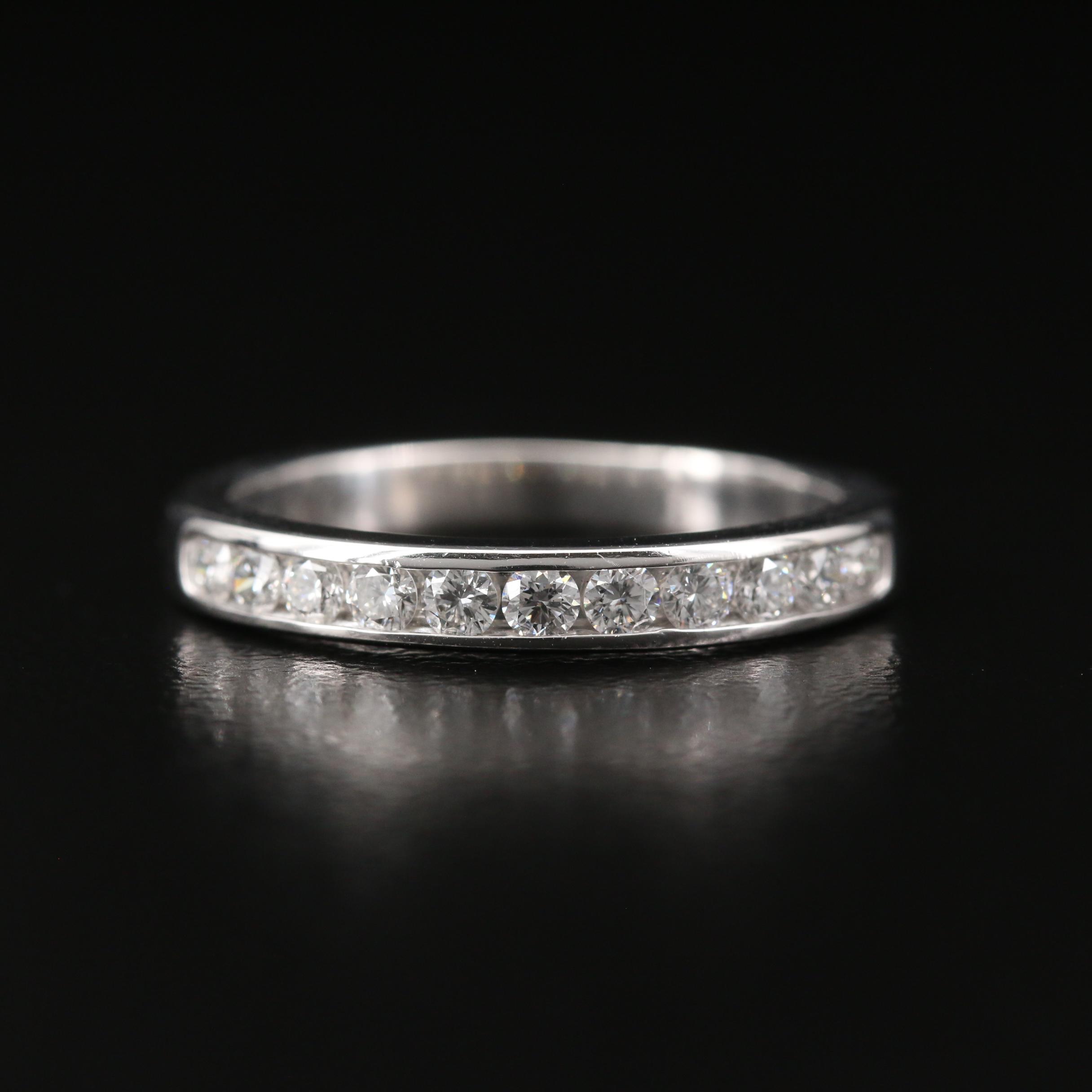 Tiffany & Co. Platinum Diamond Channel Band