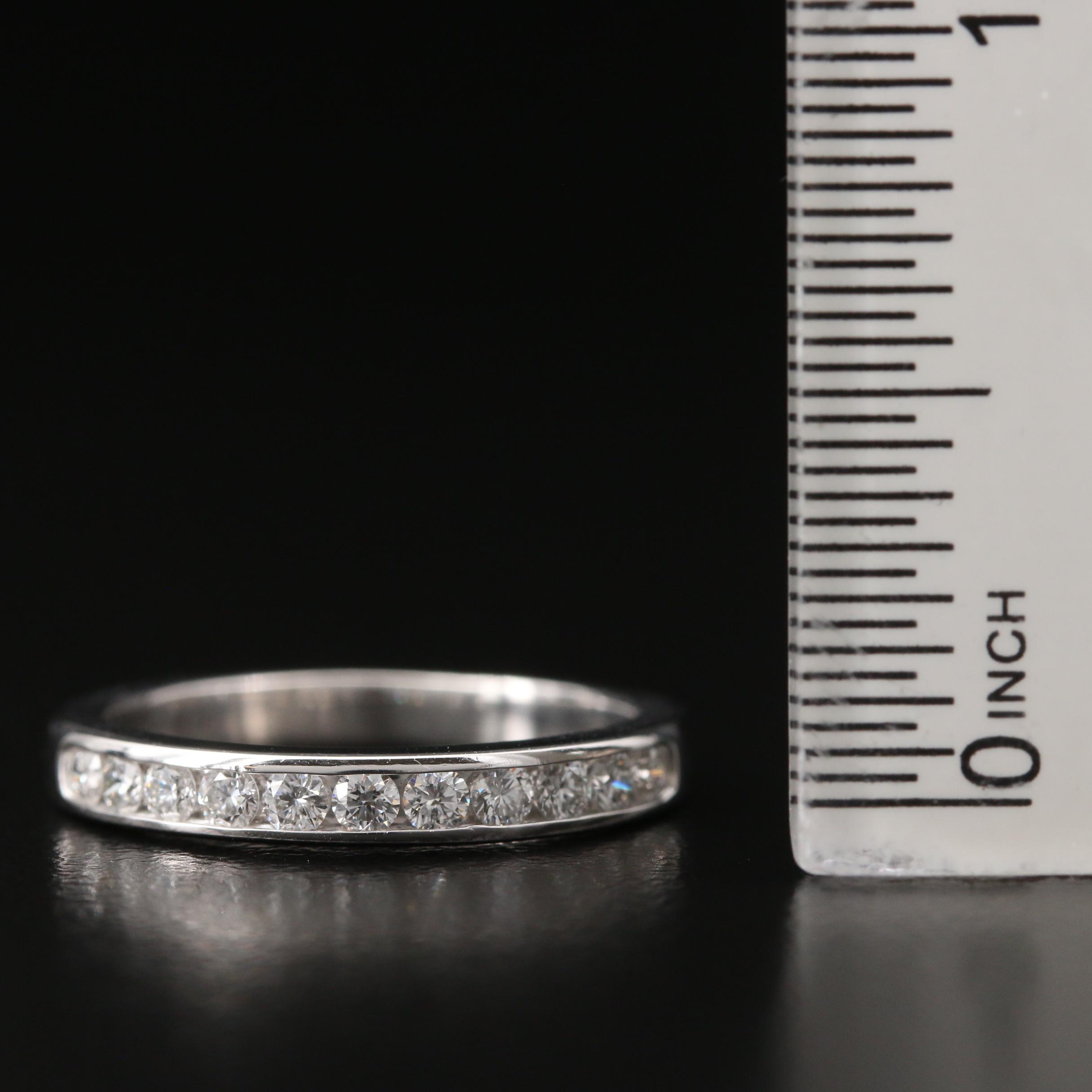 Tiffany & Co. Platinum Diamond Channel Band