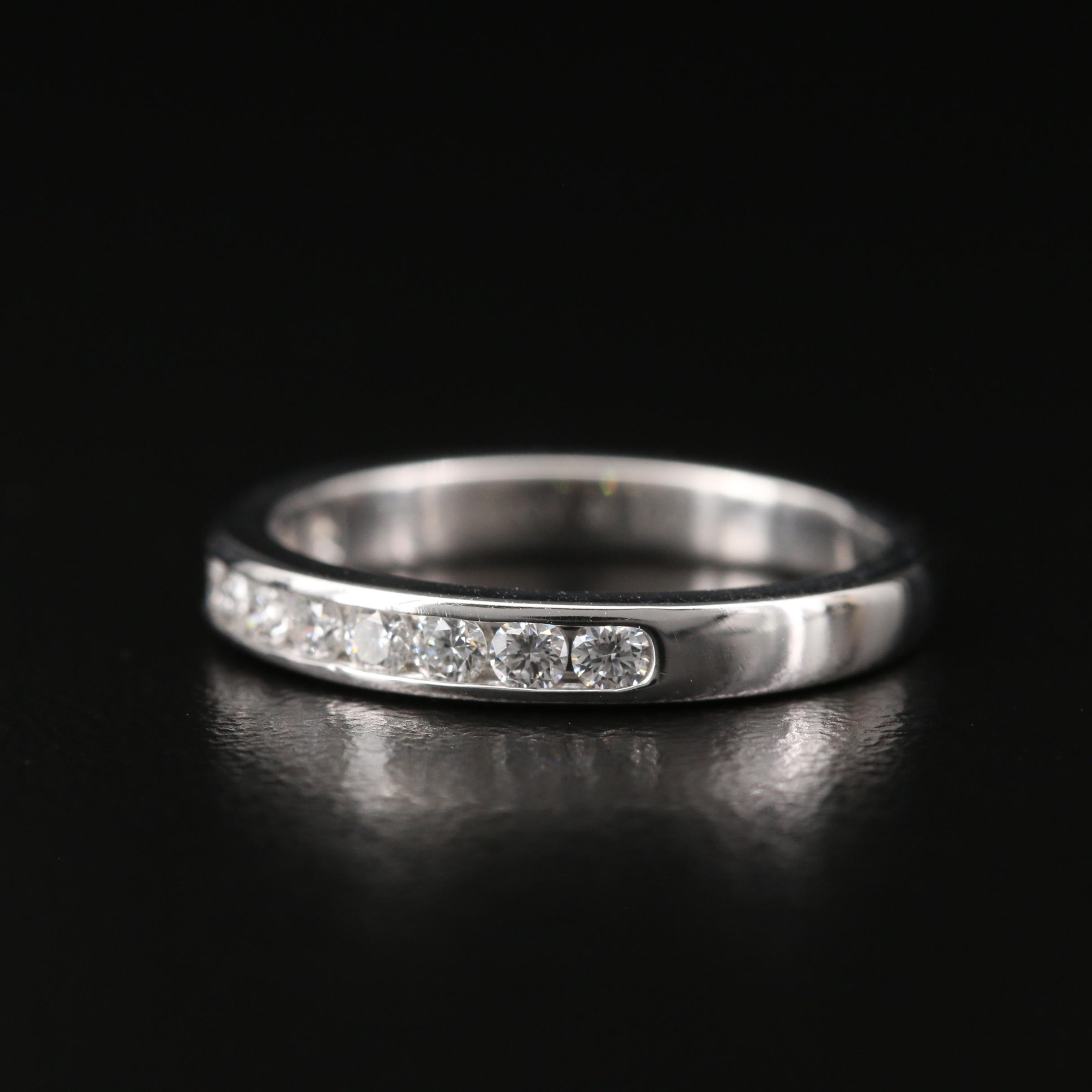 Tiffany & Co. Platinum Diamond Channel Band