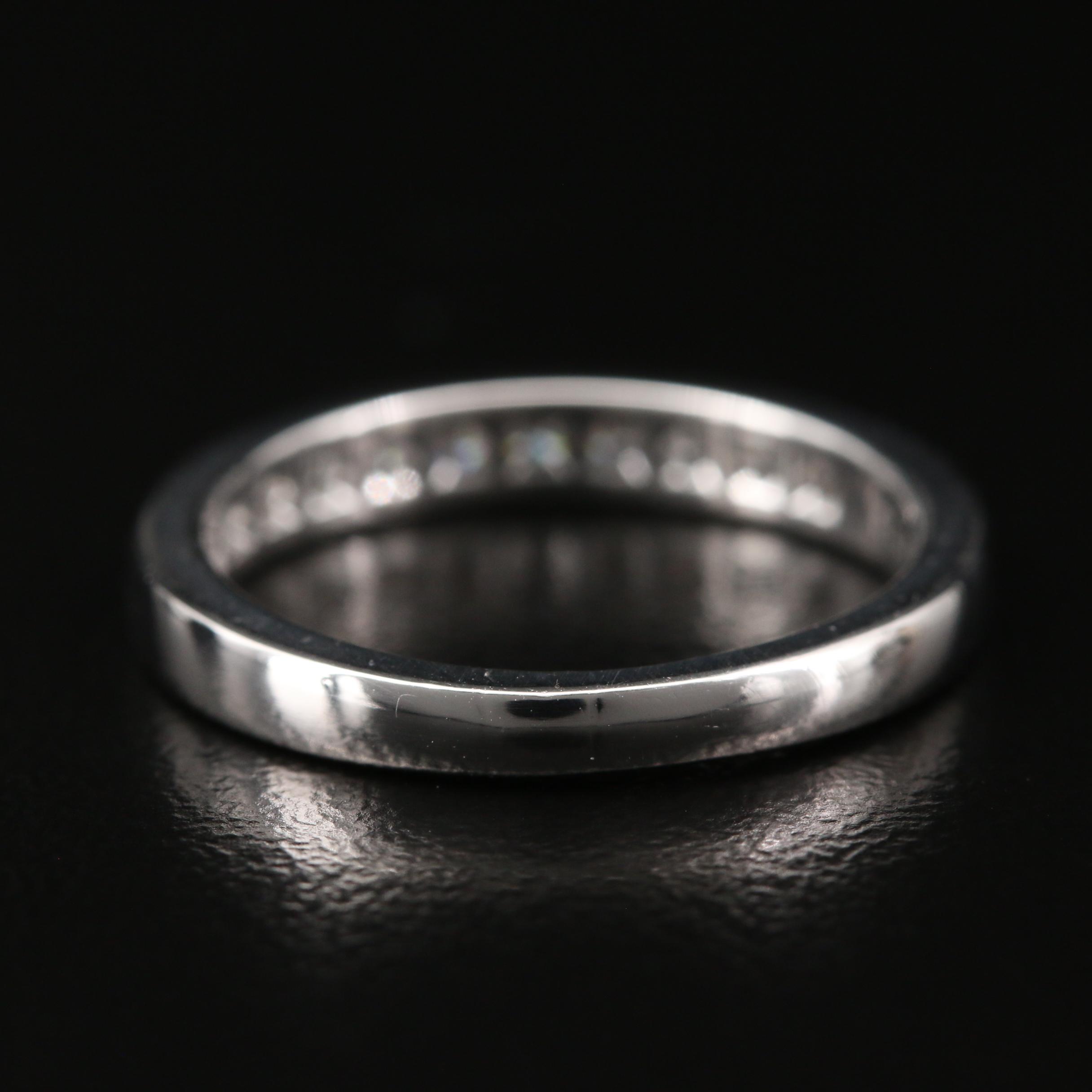 Tiffany & Co. Platinum Diamond Channel Band