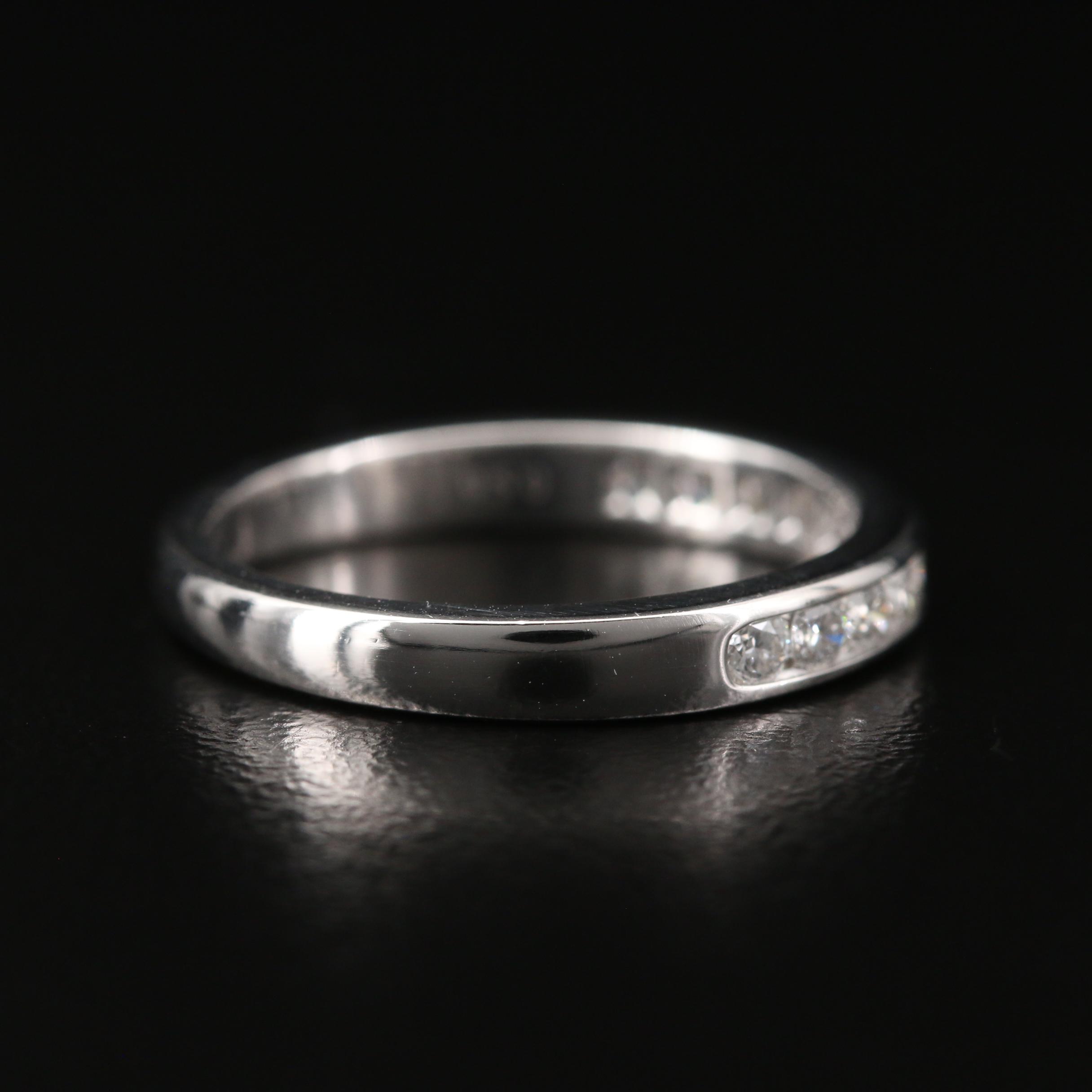 Tiffany & Co. Platinum Diamond Channel Band