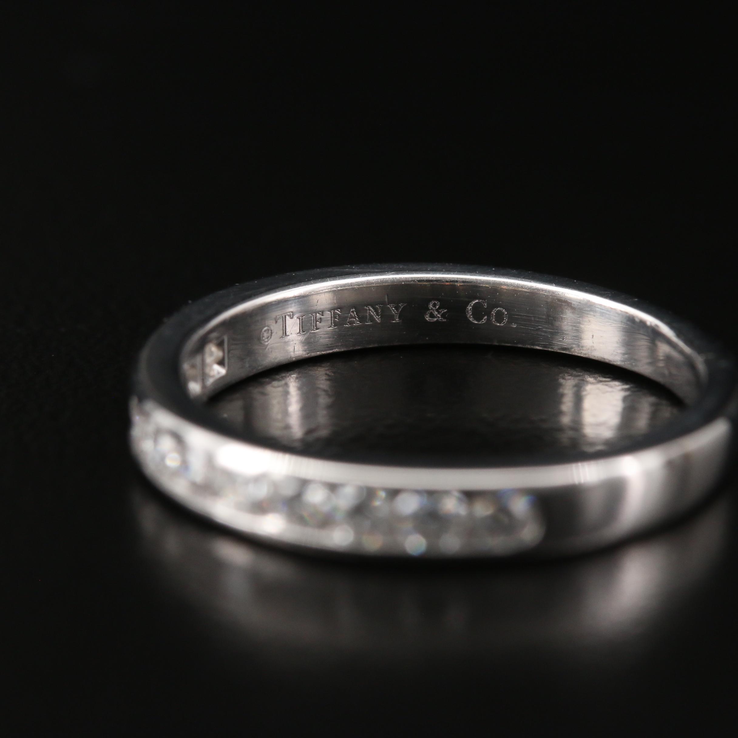 Tiffany & Co. Platinum Diamond Channel Band
