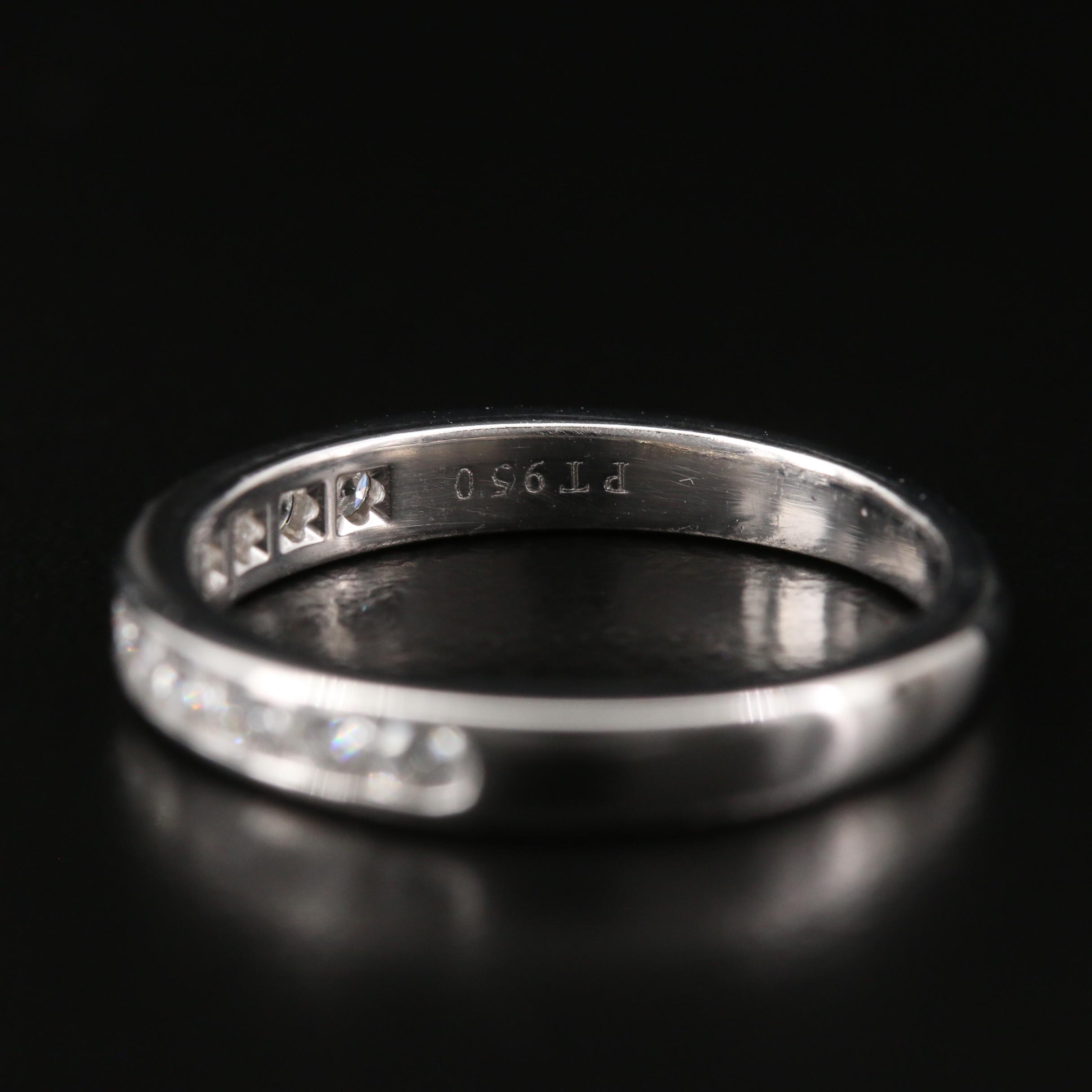 Tiffany & Co. Platinum Diamond Channel Band