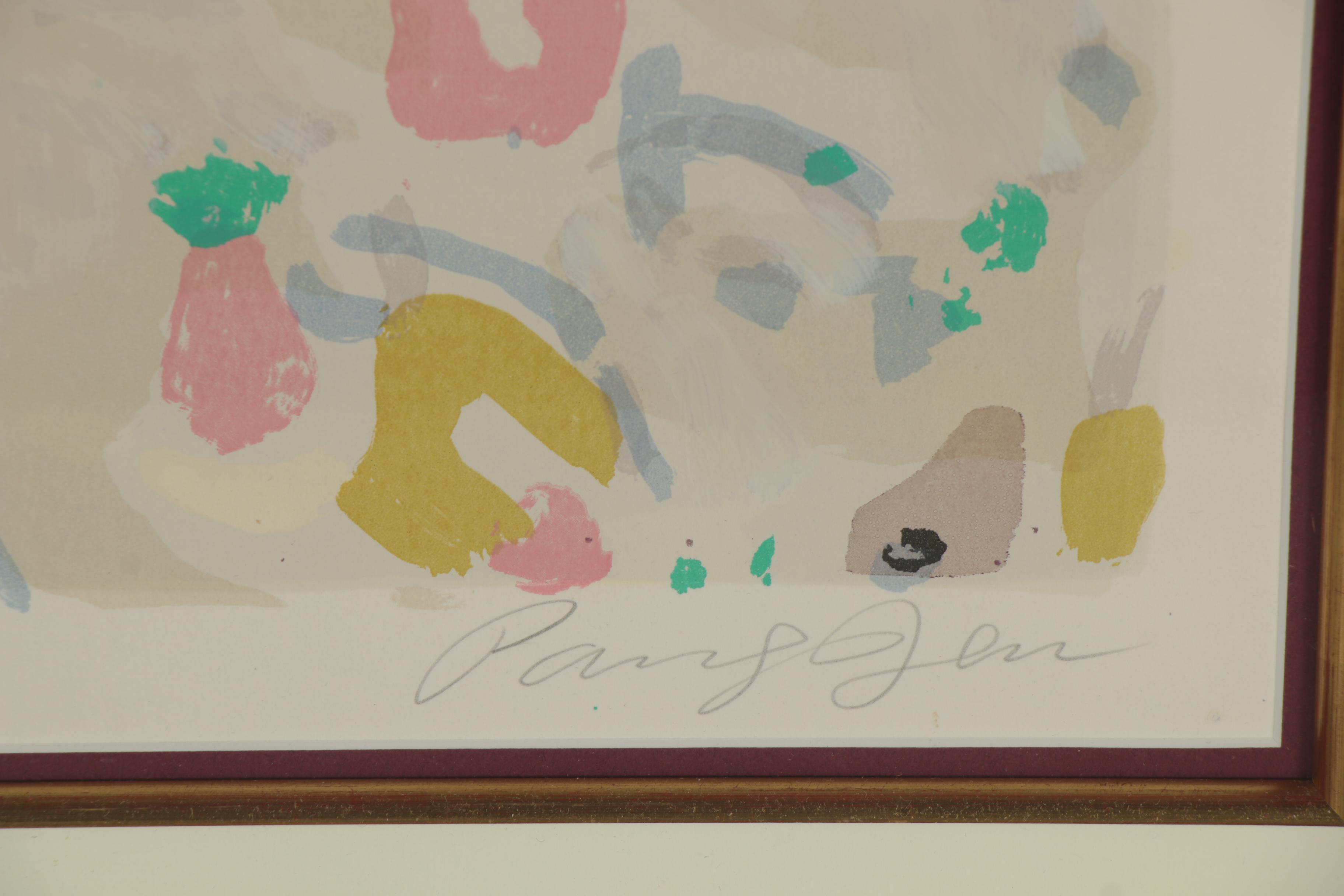 Jen Pang Serigraph of Floral Still Life, Late 20th Century