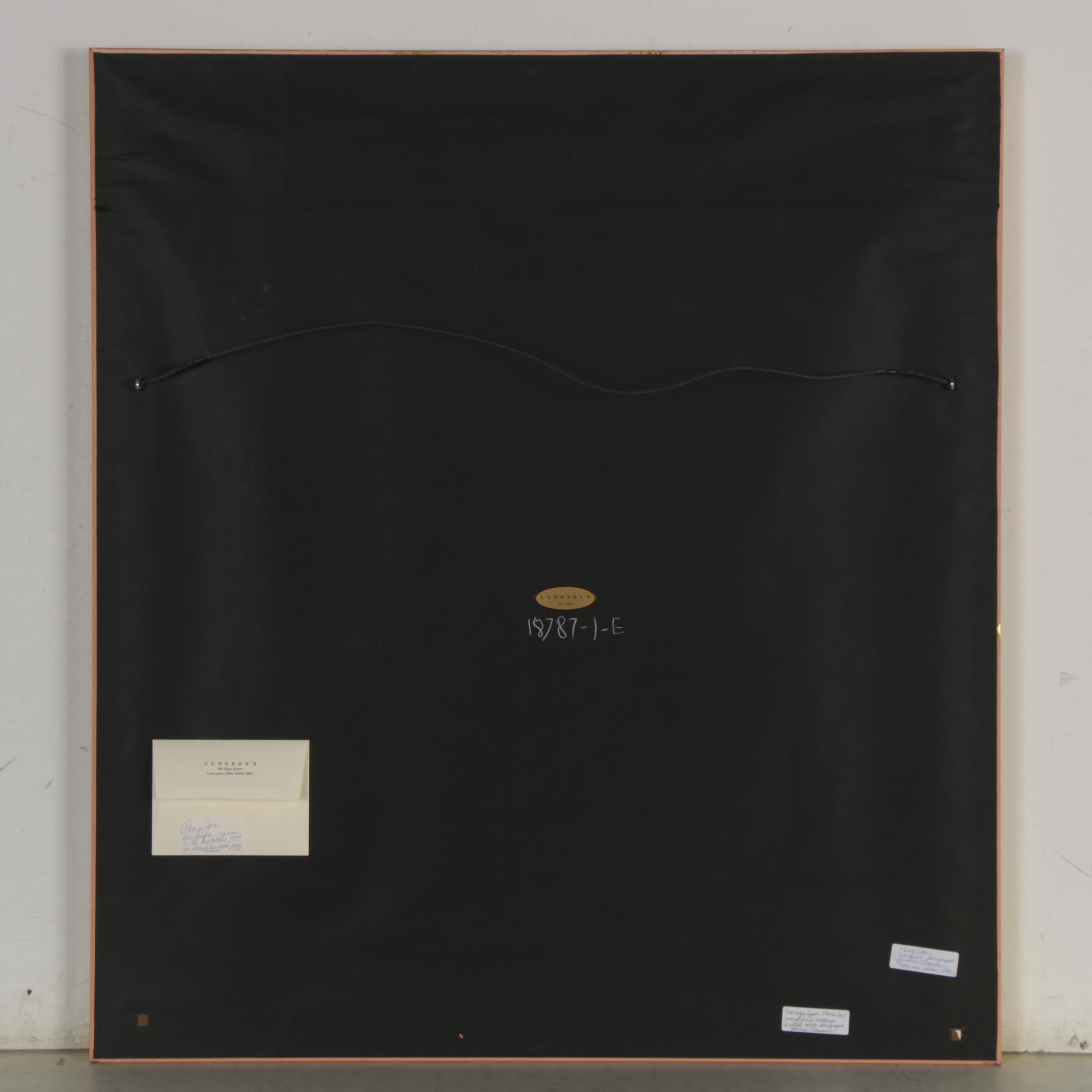 Jen Pang Serigraph of Floral Still Life, Late 20th Century