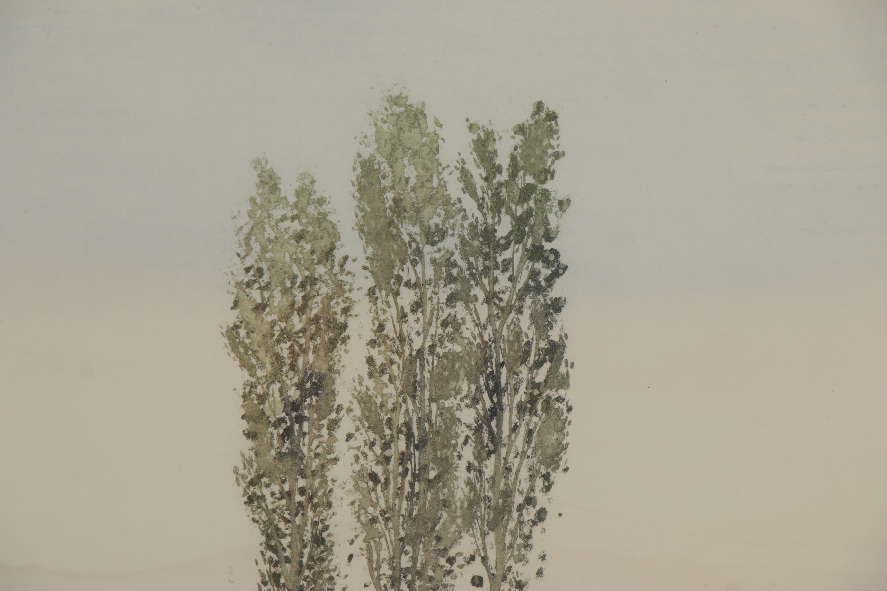 J. Garrington Etching with Aquatint "On the Green," Late 20th Century