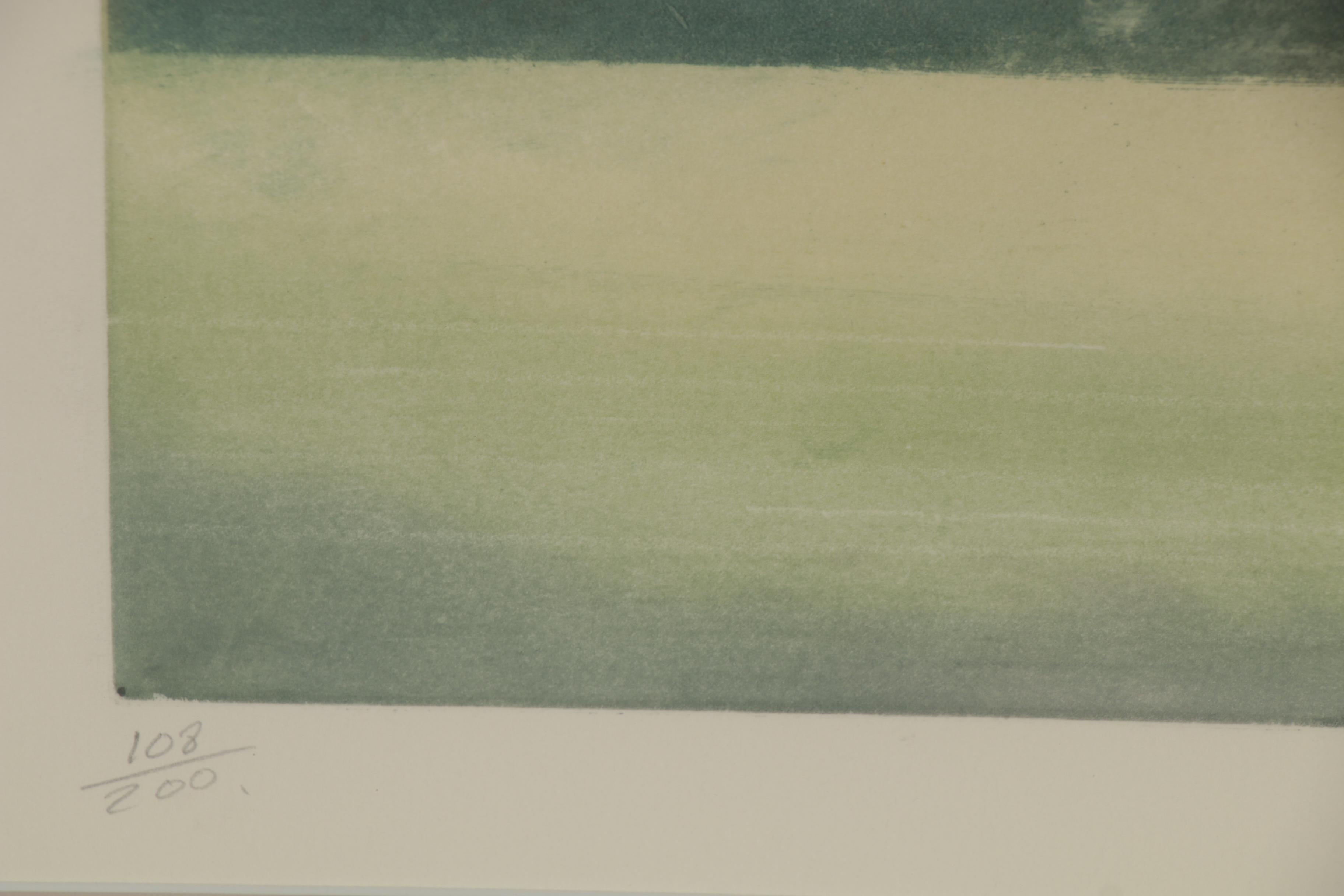 J. Garrington Etching with Aquatint "On the Green," Late 20th Century