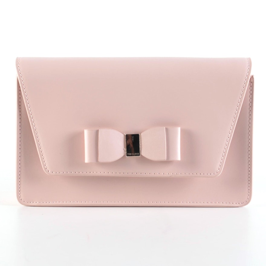 Ted Baker Pale Pink Two-Way Bow Clutch