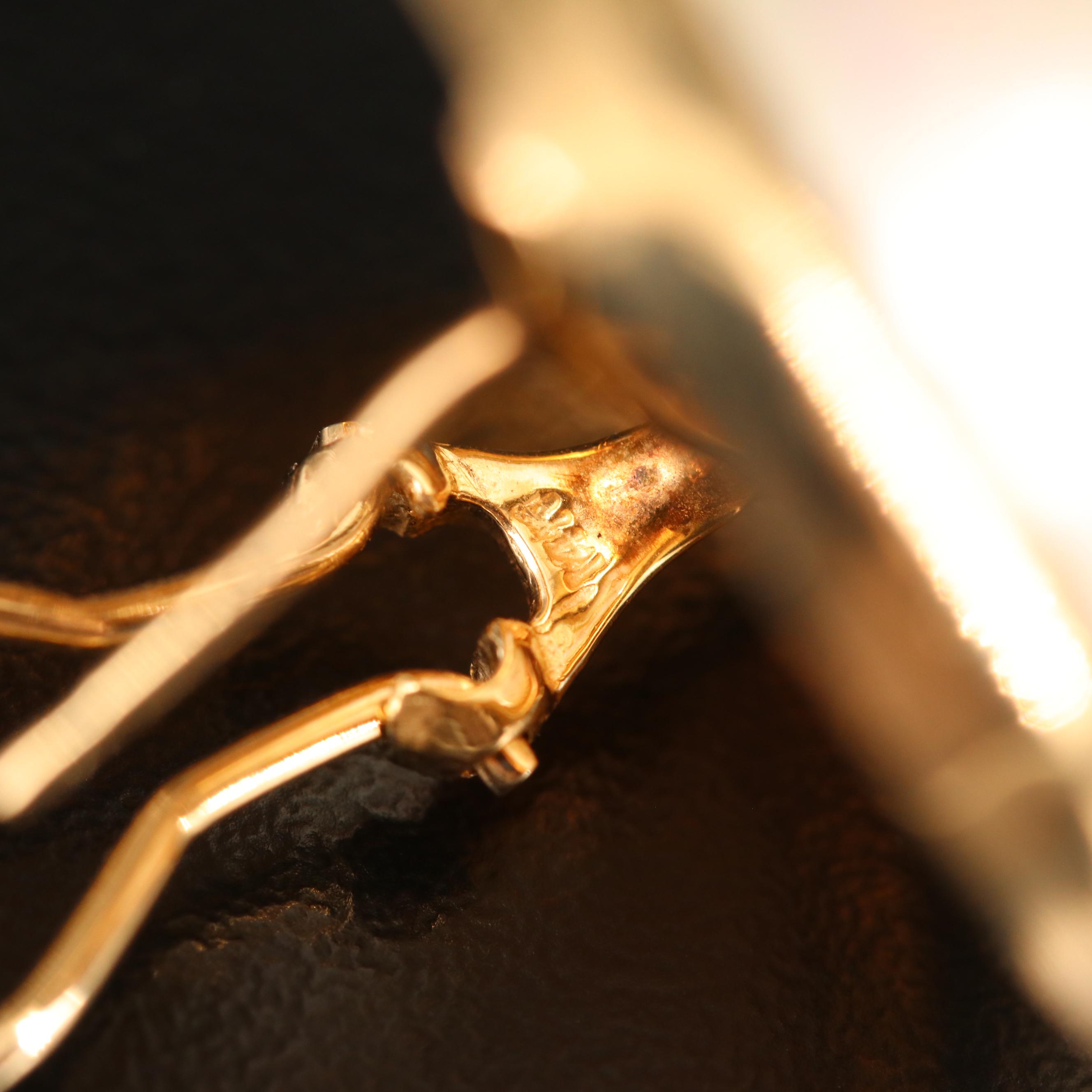 14K Pearl Mabé Button Earrings