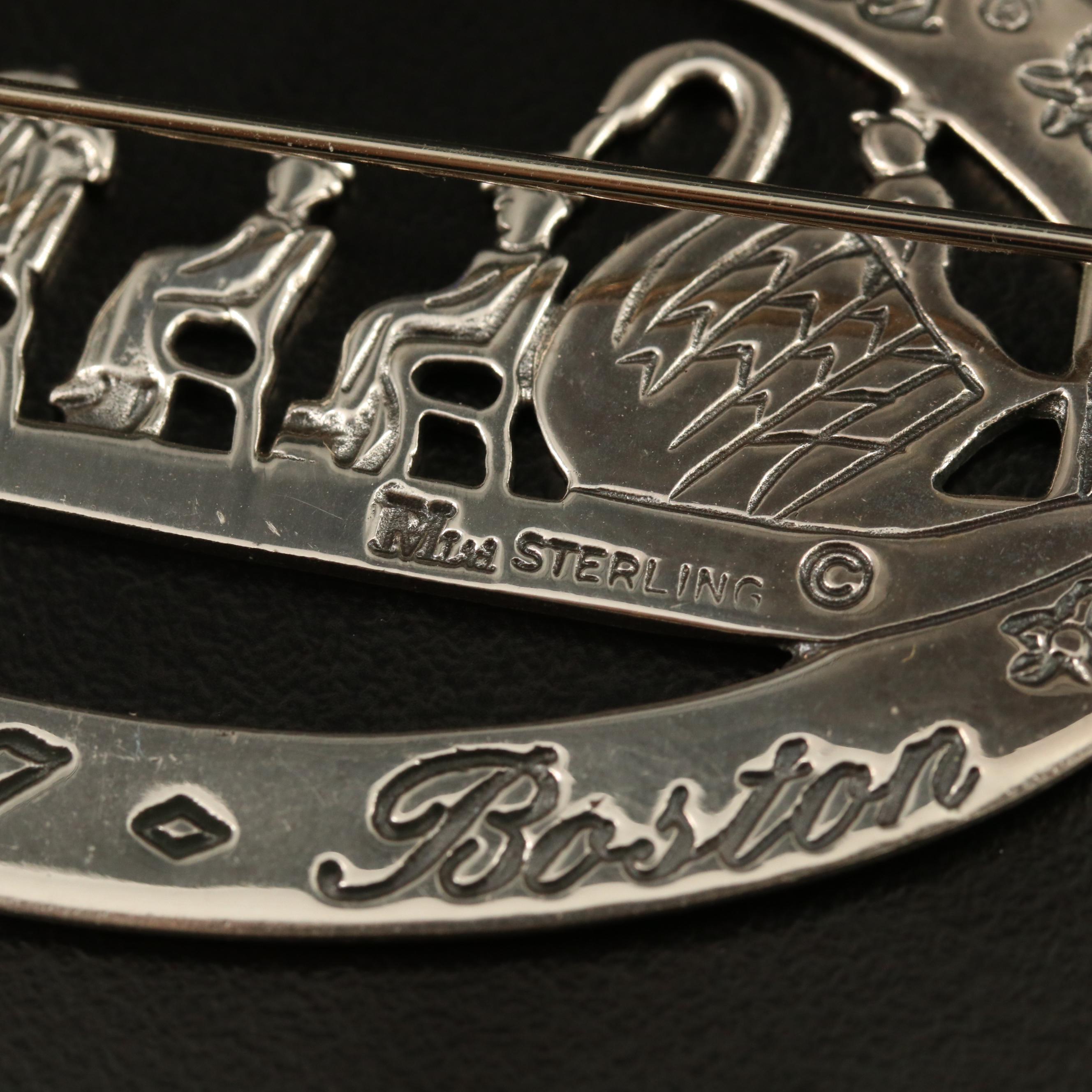 Vintage Sterling Silver Jewelry Featuring Art Nouveau Brooch