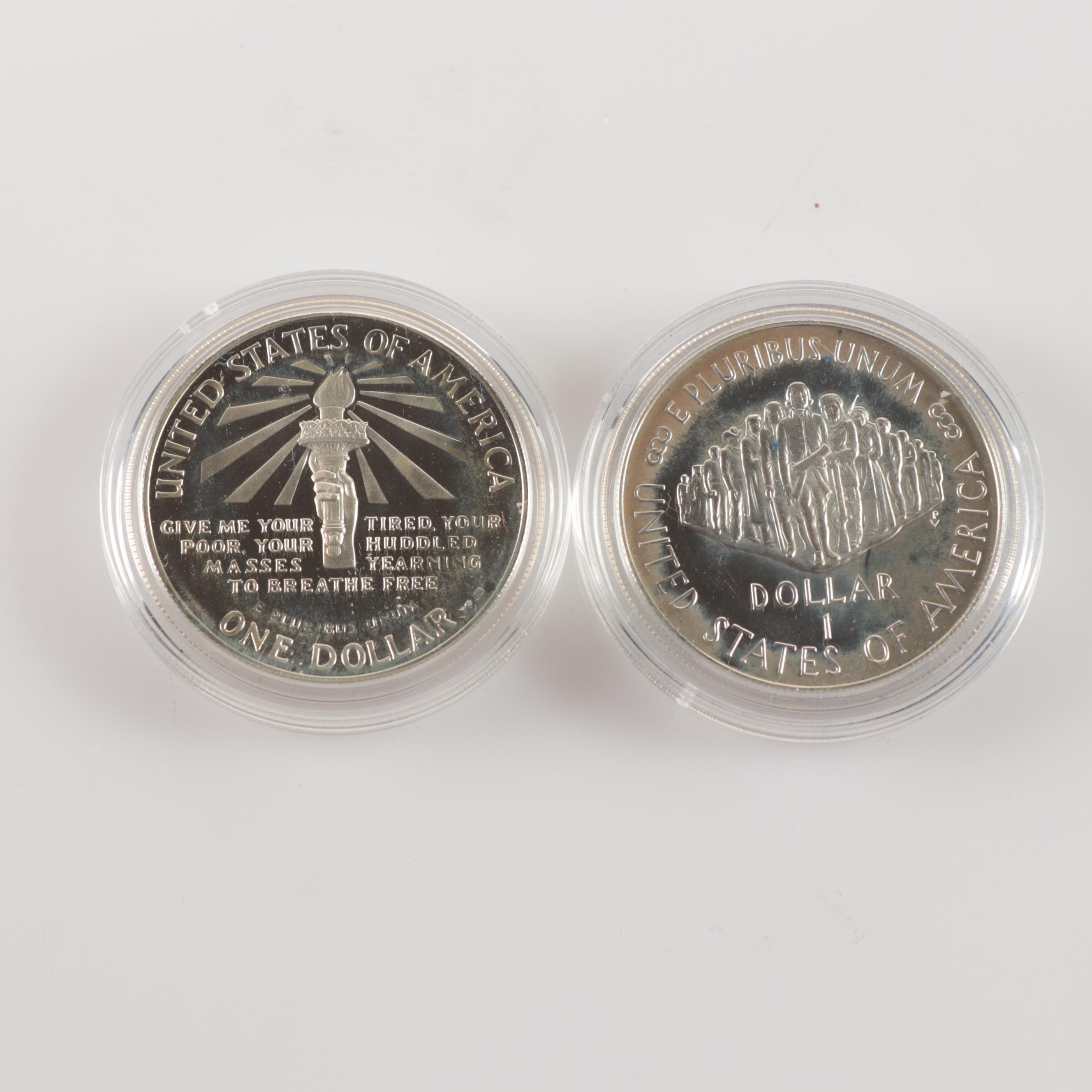 Ten Modern Commemorative Proof Silver Dollars