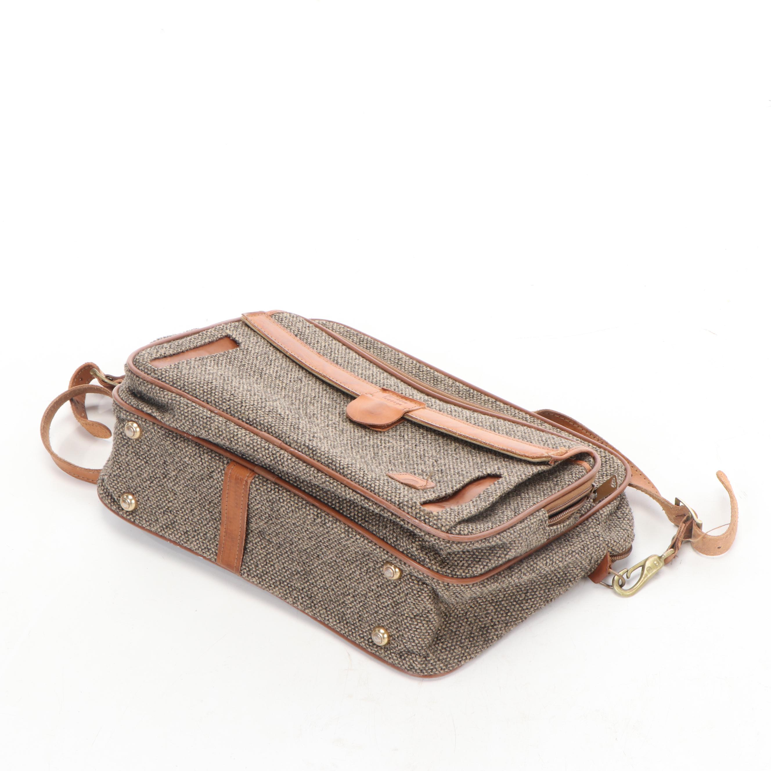 Hartmann Travel Tweed Messenger Bag and Locking Cosmetics Case