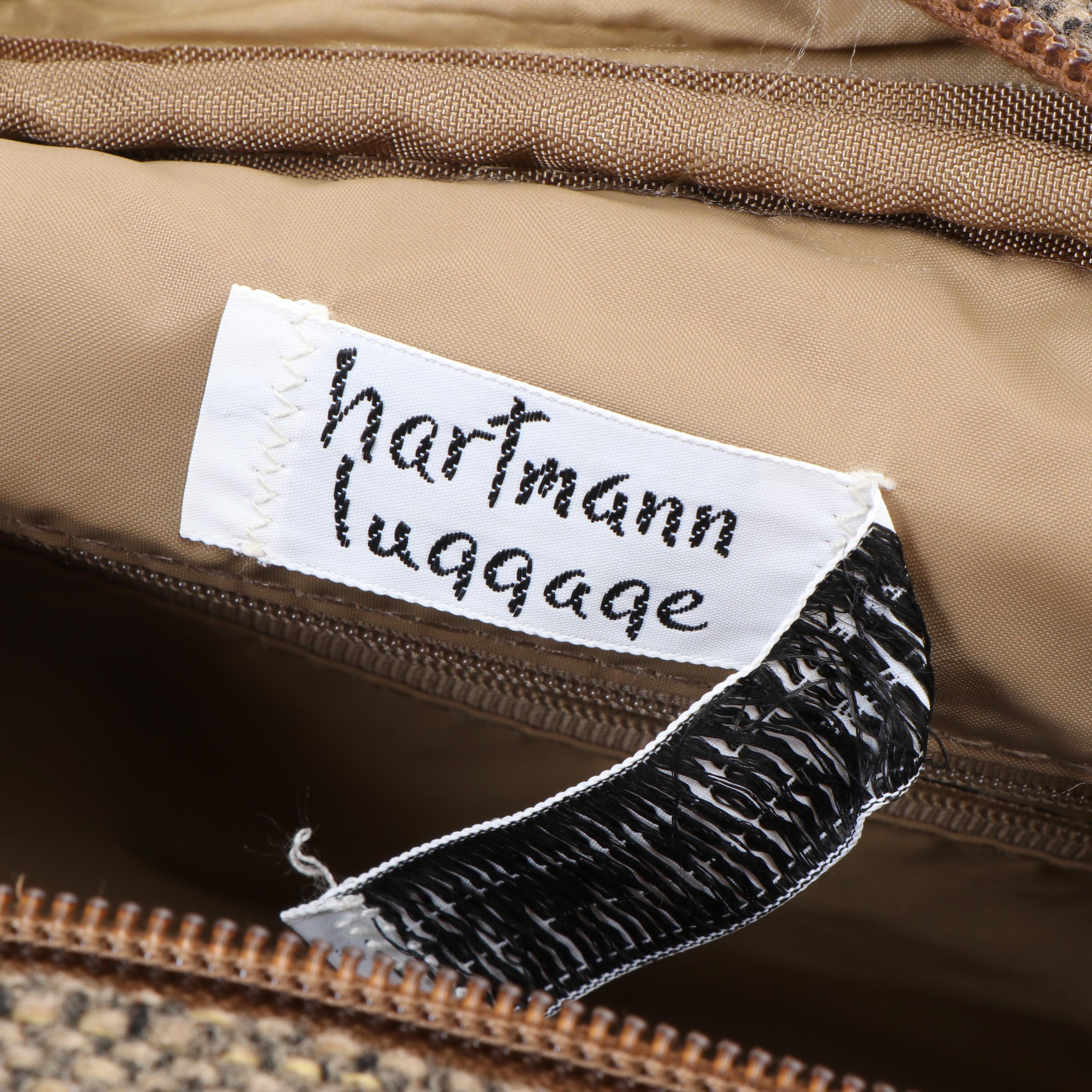 Hartmann Travel Tweed Messenger Bag and Locking Cosmetics Case