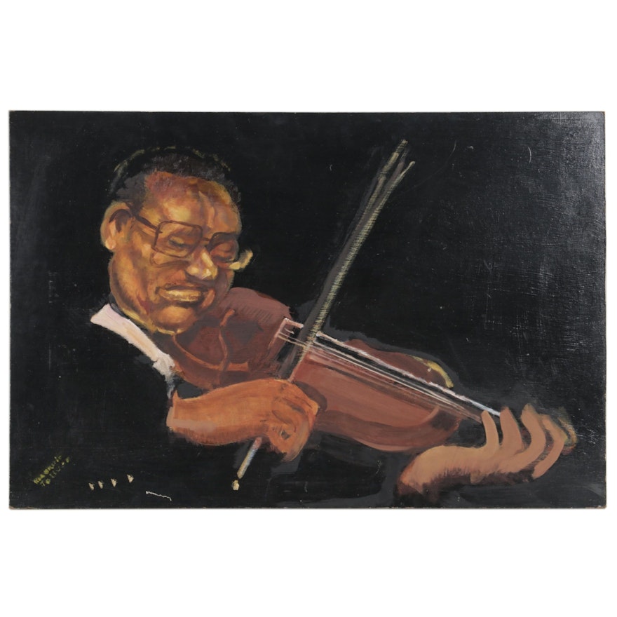 Rosemarie Toliver Oil Painting of Violinist