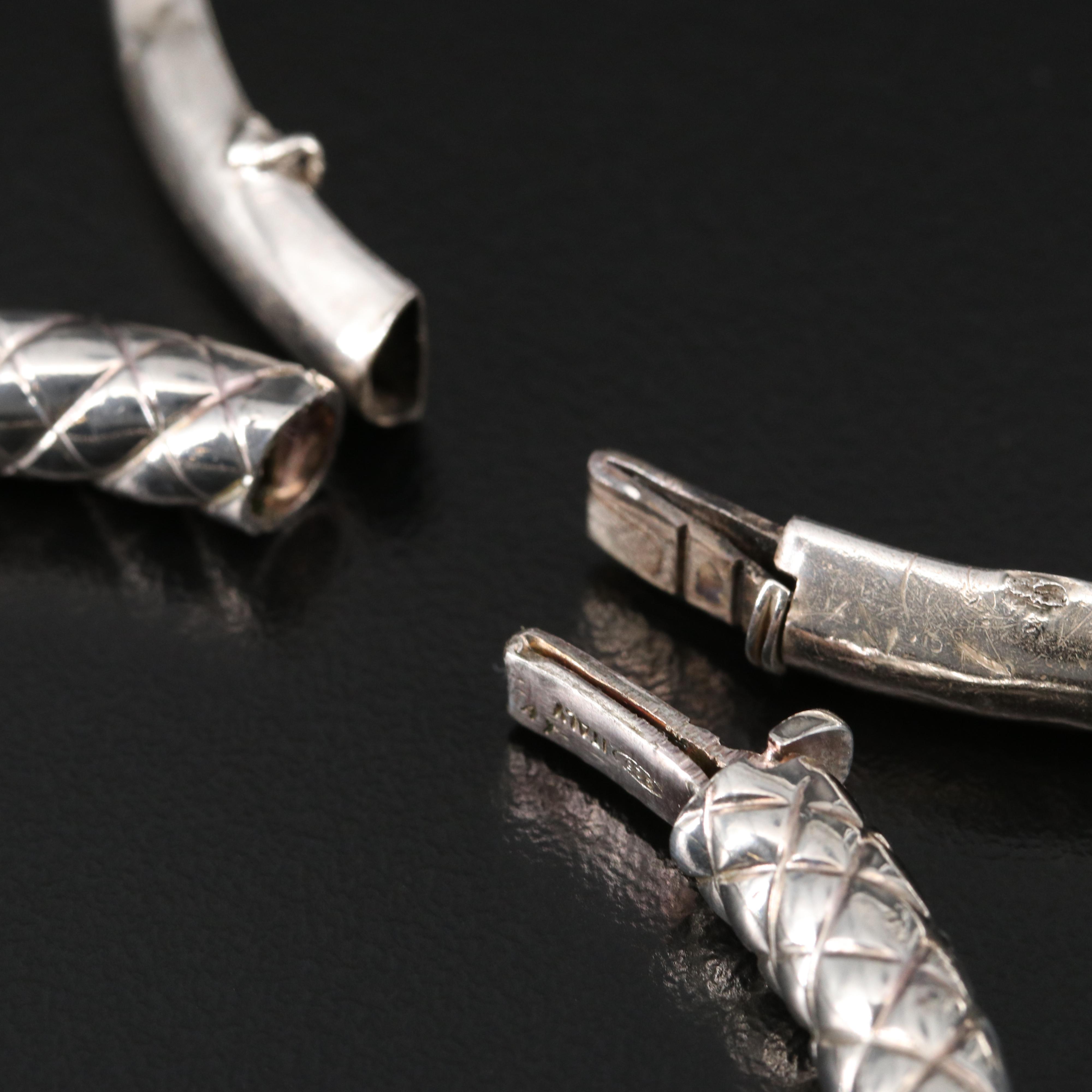 Sterling Silver Hinged Bangles