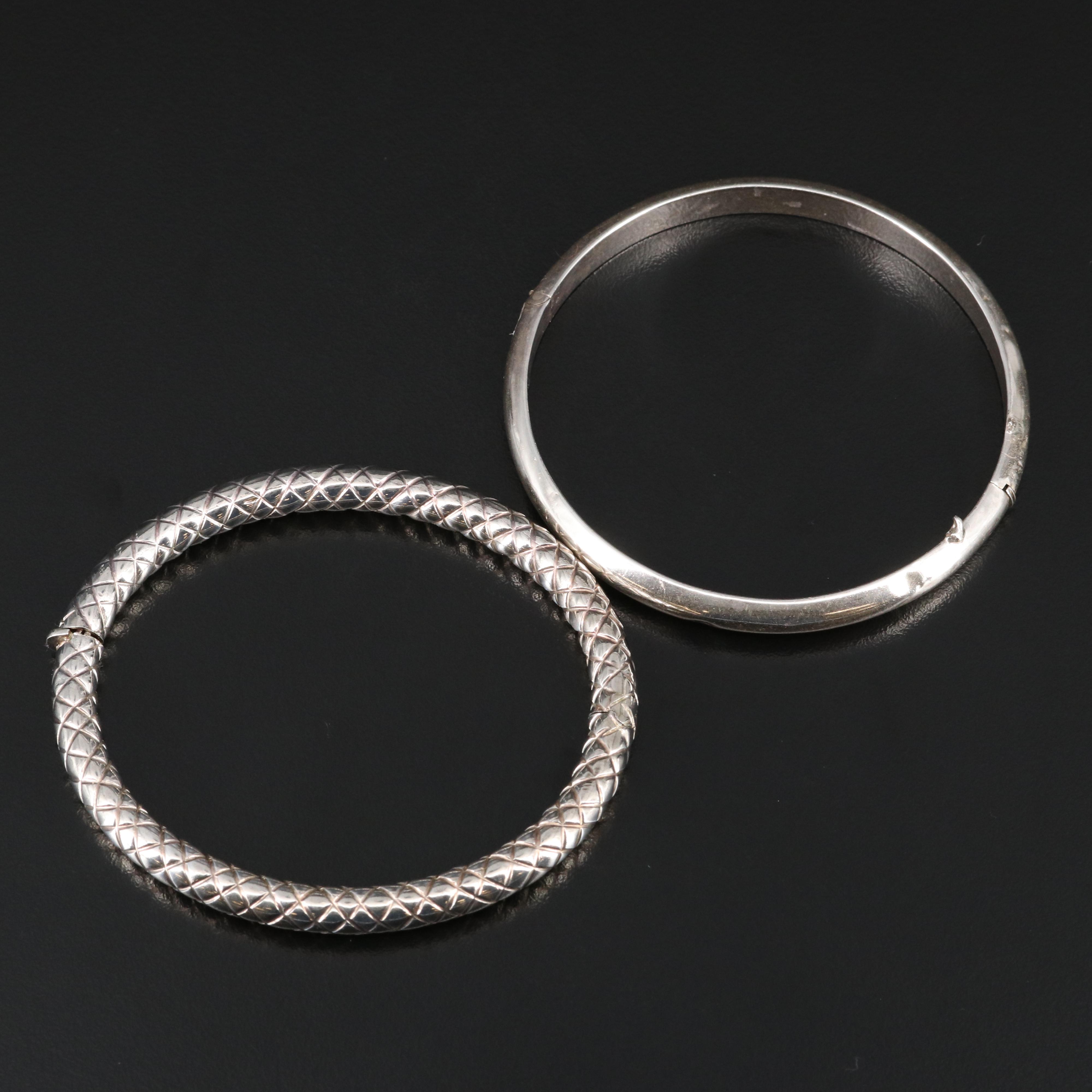 Sterling Silver Hinged Bangles