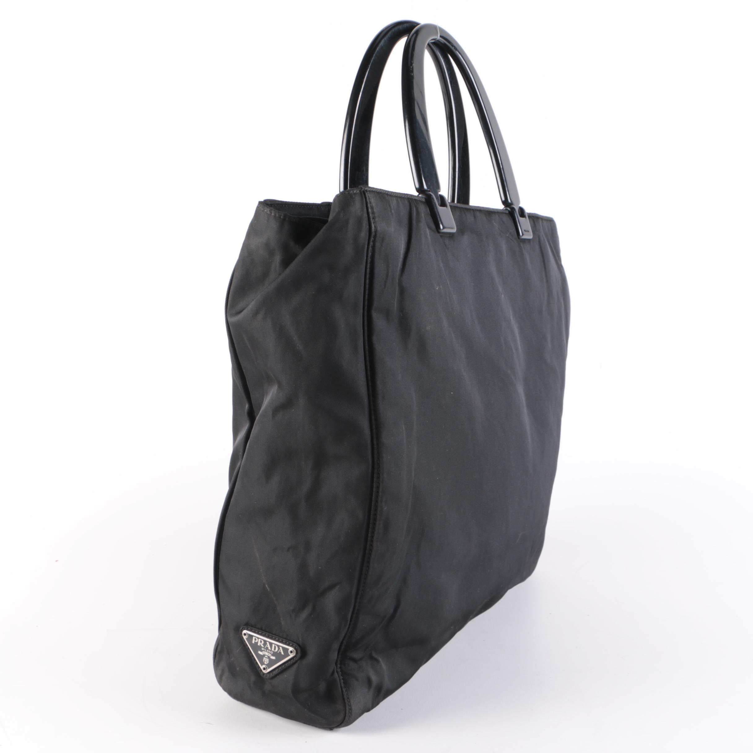Prada Black Tessuto Nylon Tote Bag