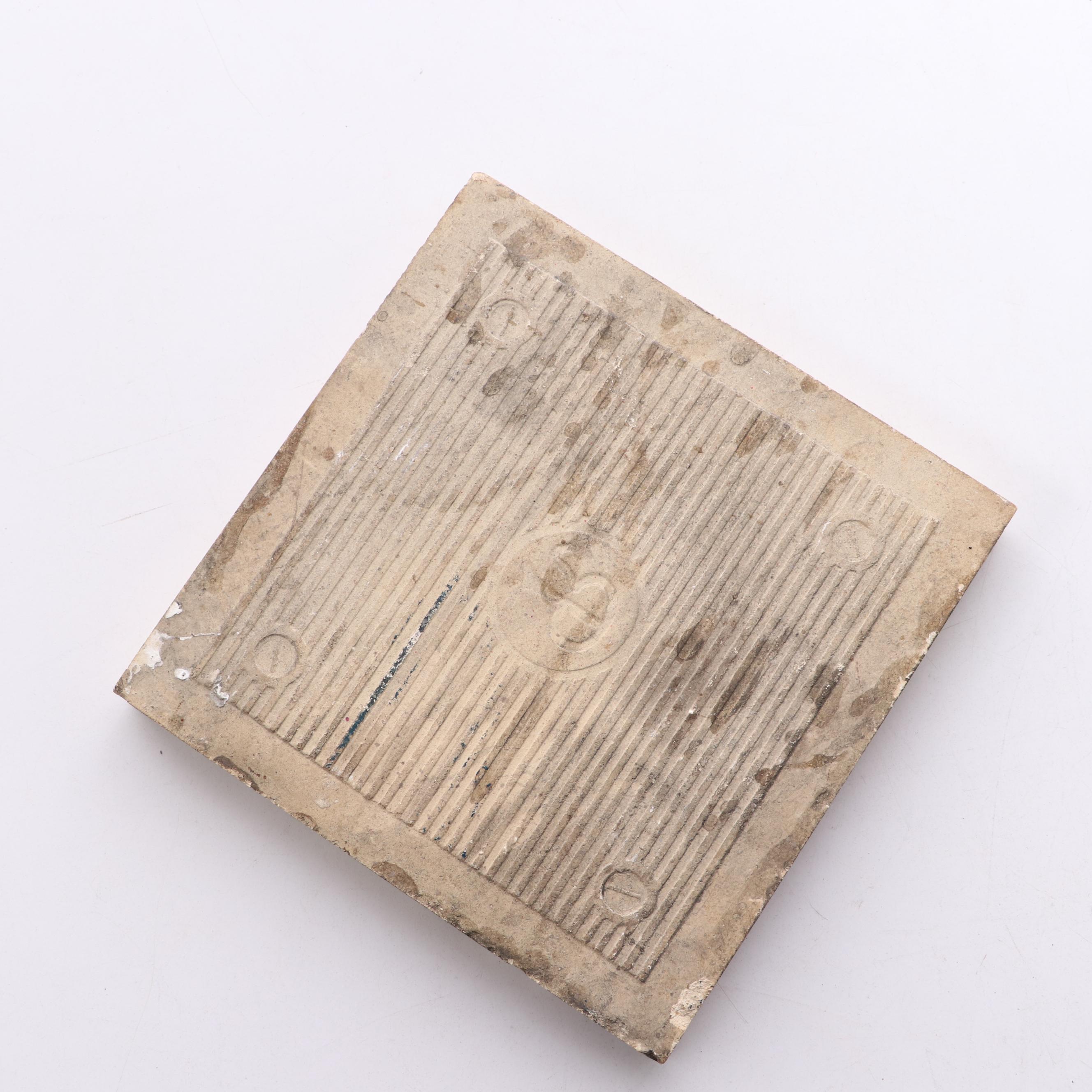 Rookwood Pottery Tile Blank, 1886