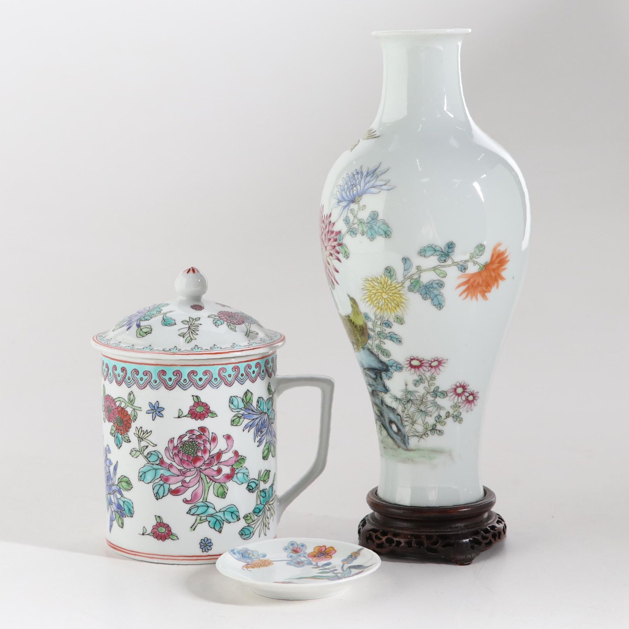 Haviland Limoges Porcelain Trinket Dish, Chinese Porcelain Tea Cup, and More