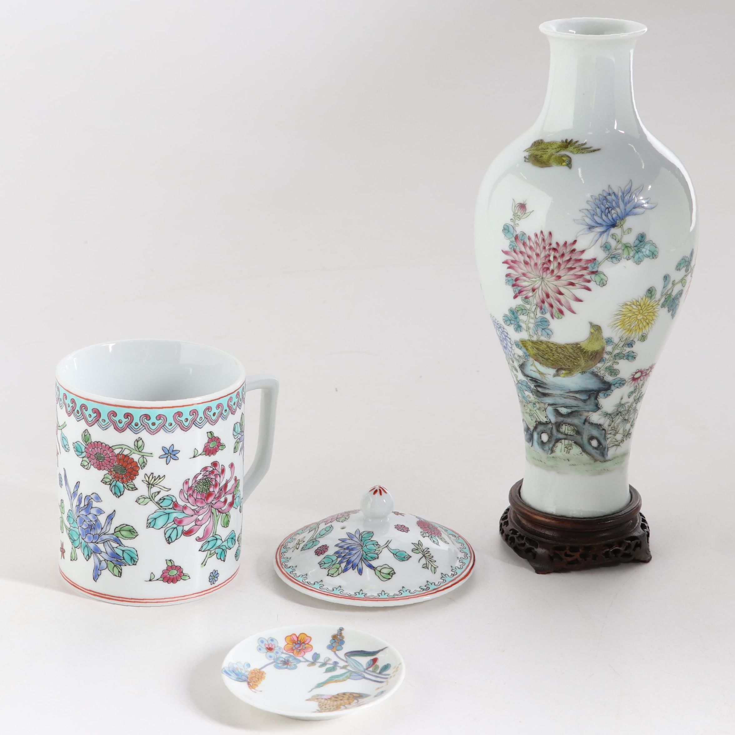 Haviland Limoges Porcelain Trinket Dish, Chinese Porcelain Tea Cup, and More
