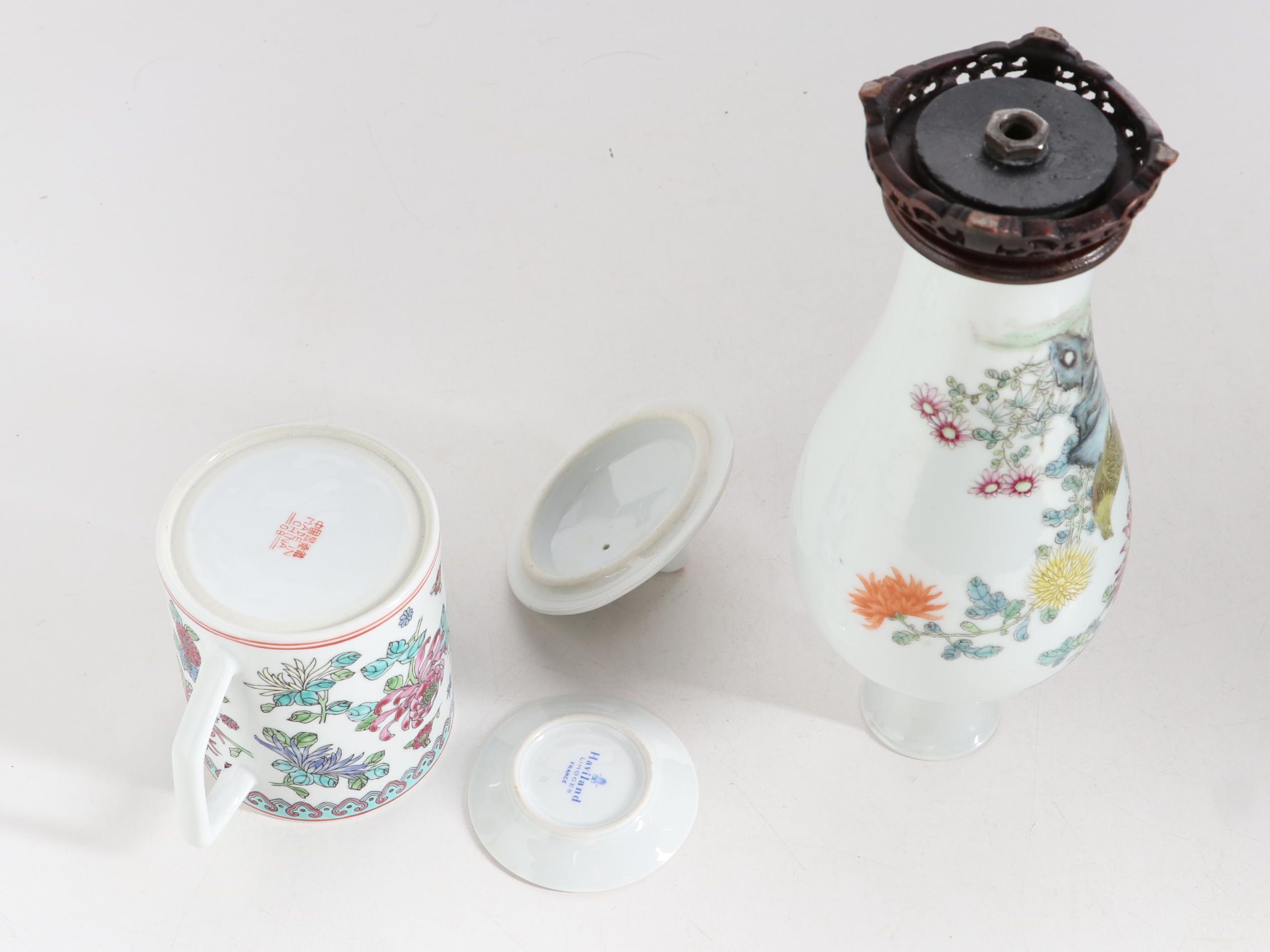 Haviland Limoges Porcelain Trinket Dish, Chinese Porcelain Tea Cup, and More