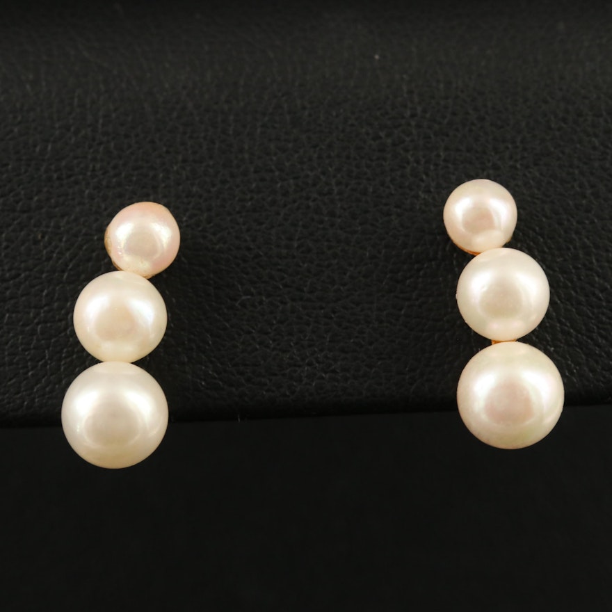 14K Pearl Earrings