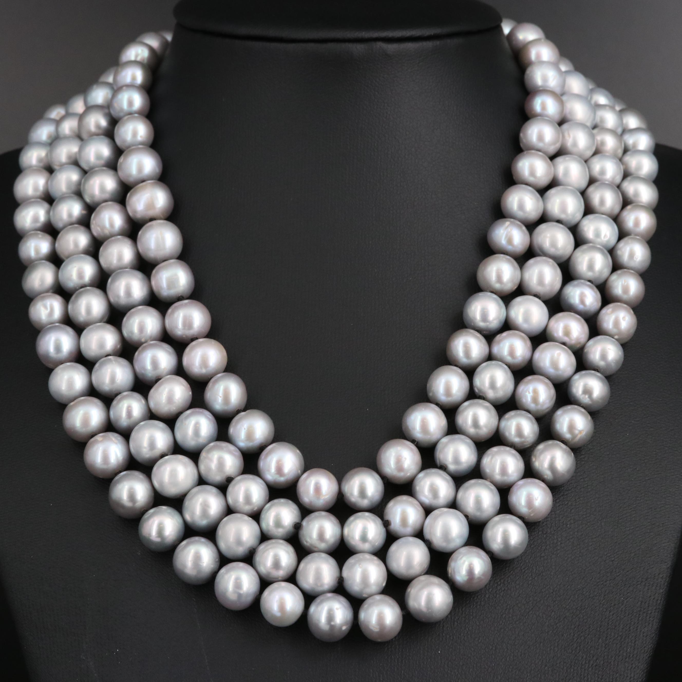 Hand Knotted Pearl Endless Necklace