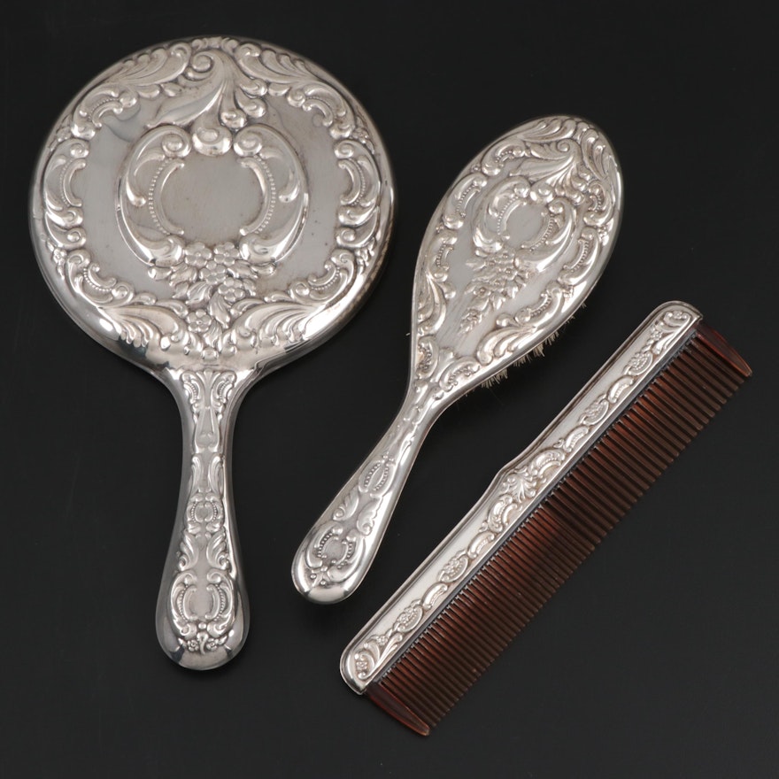 Wallace "Baroque" Sterling Vanity Dresser Set