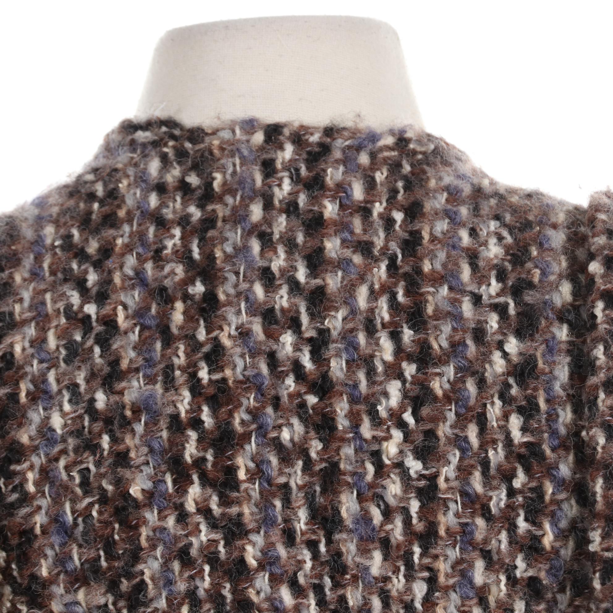 Irish Tapestries Ireland Wool Knit Fringed Poncho Shawl