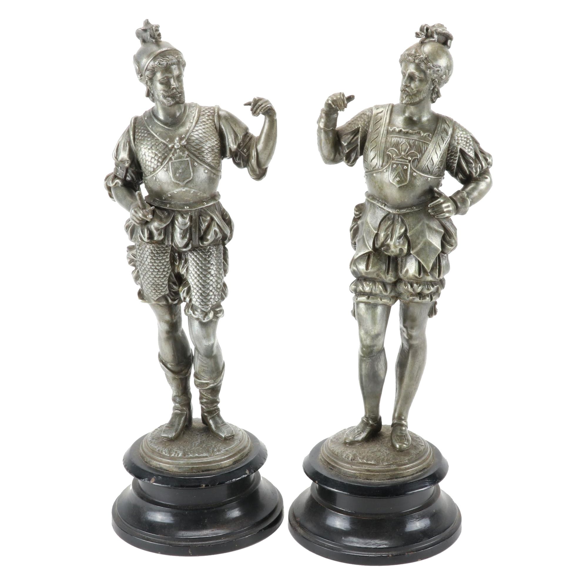 Renaissance Solider Metal Figurines, Early to Mid 20th Century