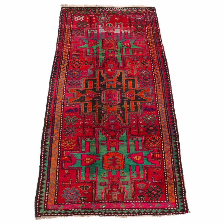 5' x 10'2 Hand-Knotted Caucasian Kazak Pictorial Rug, 1930s