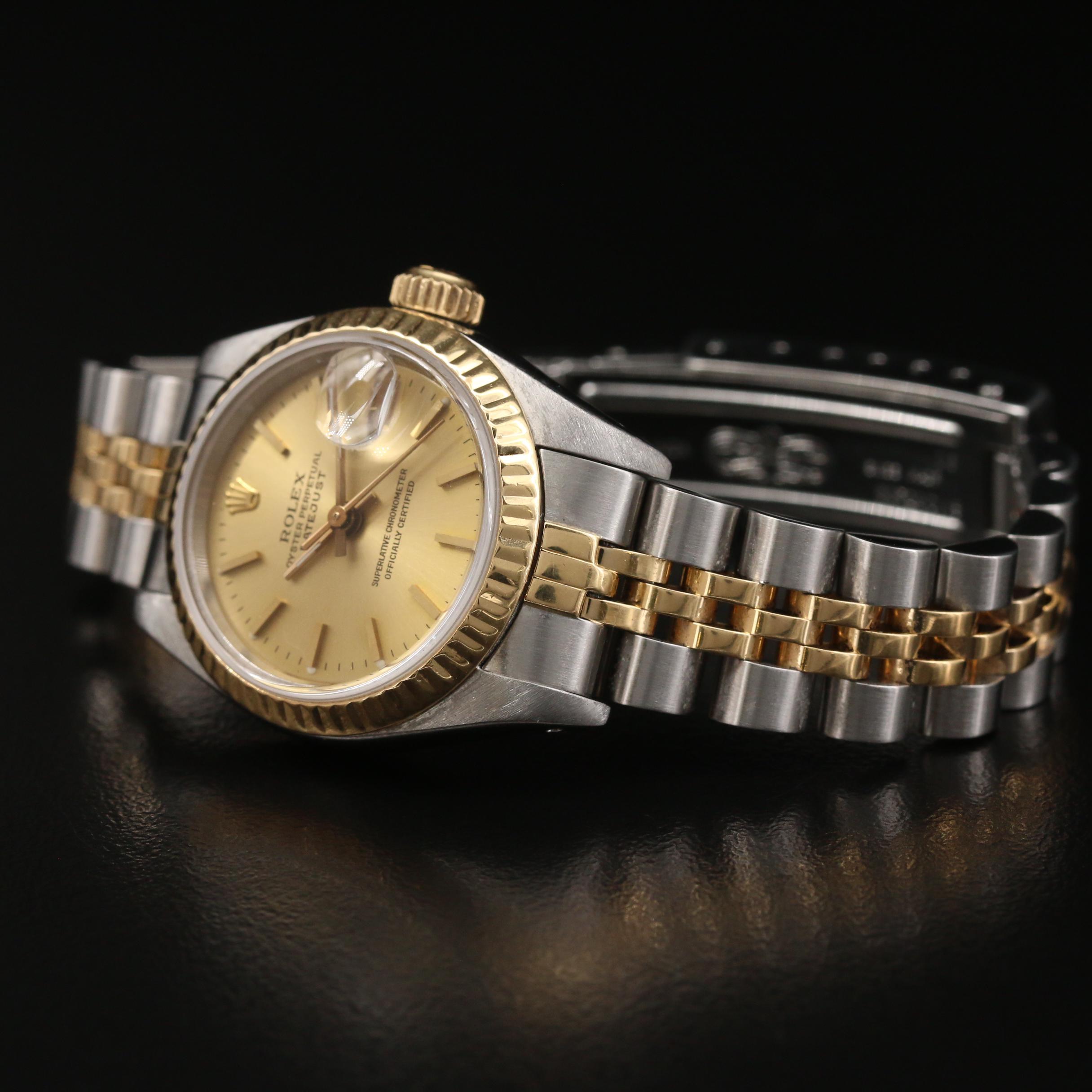 1990 Rolex Datejust 18K and Stainless Steel Automatic Watch