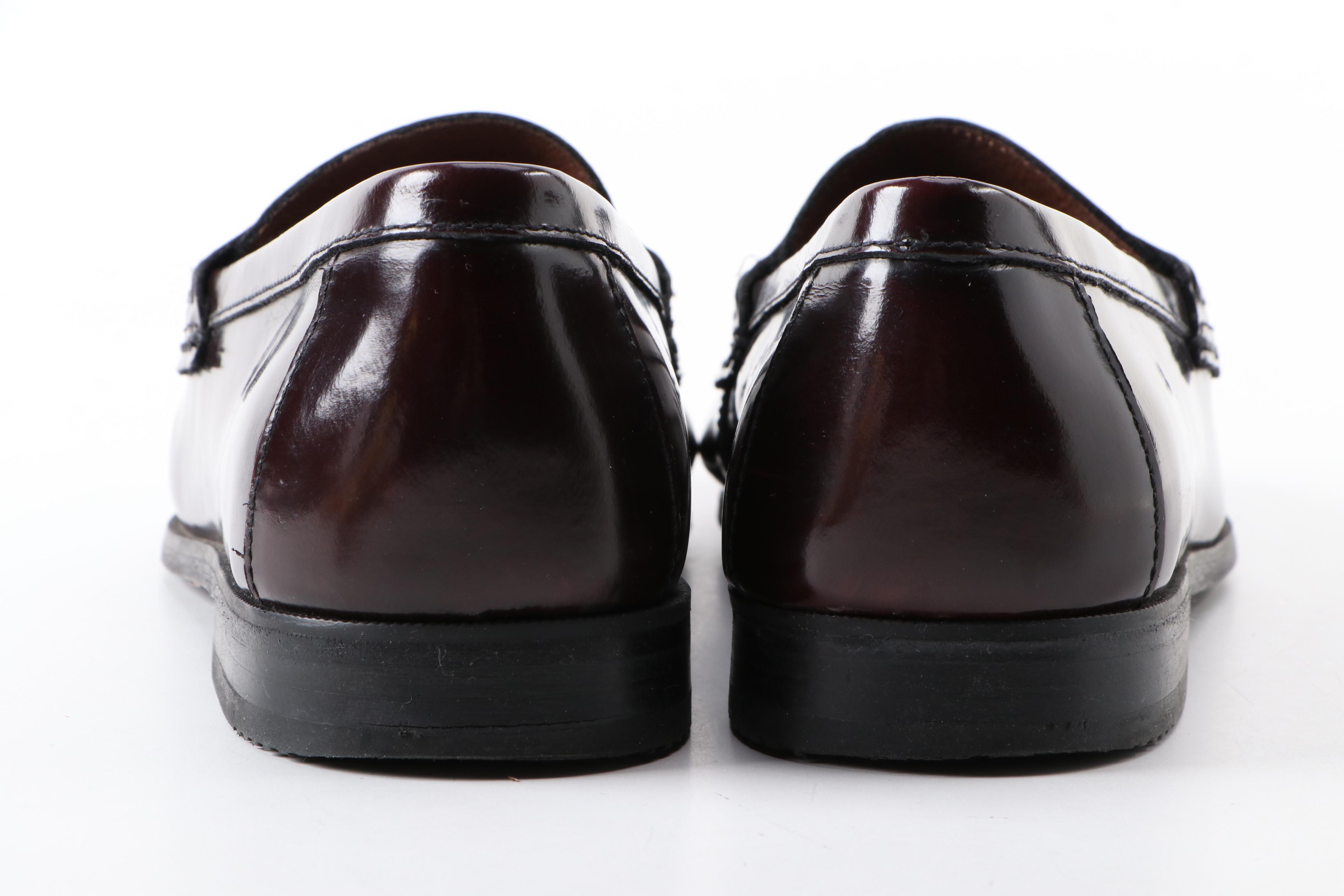 Johnston & Murphy Pannell Burgundy Leather Penny-Loafers