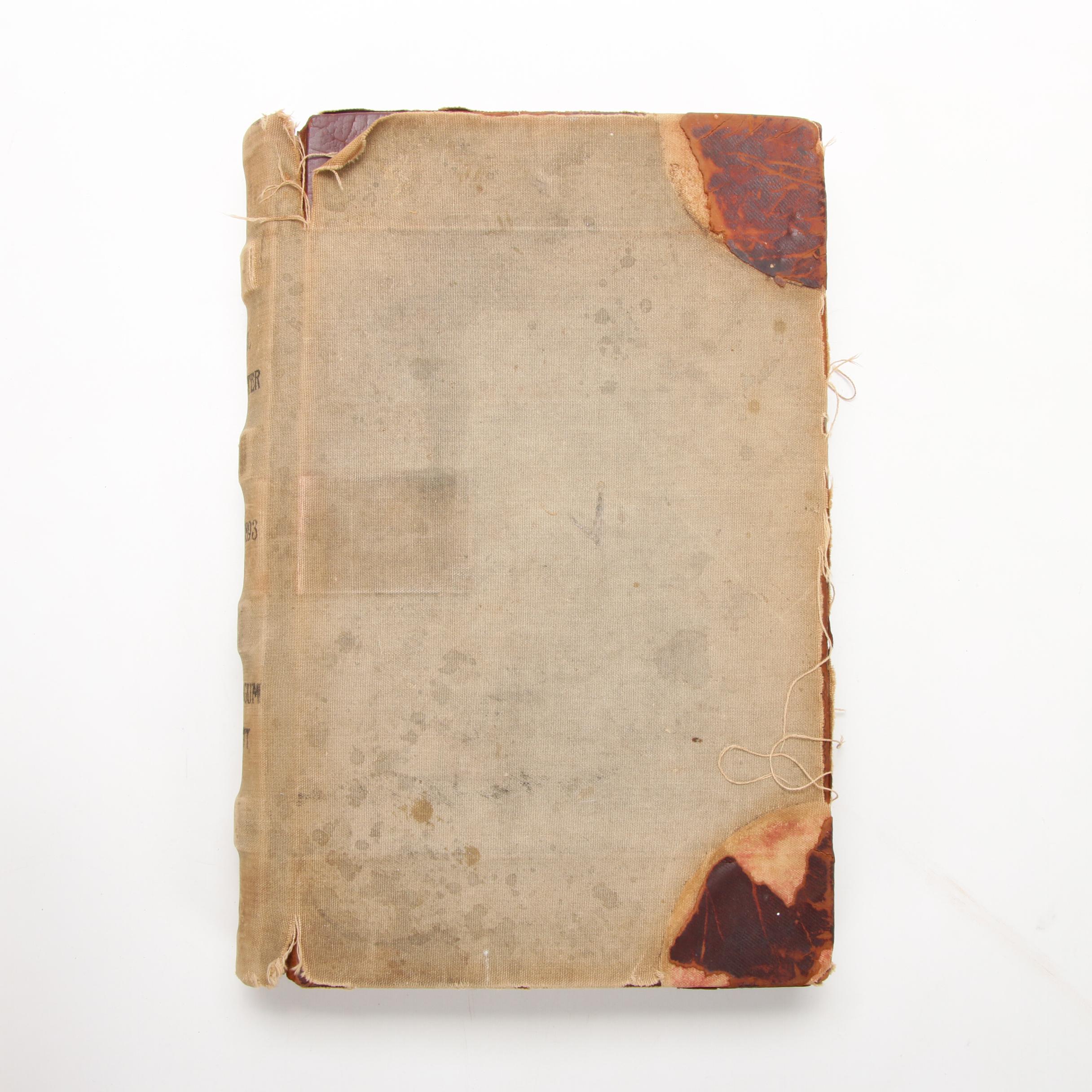 Muskingum County Ohio Jail Register, 1888-1893