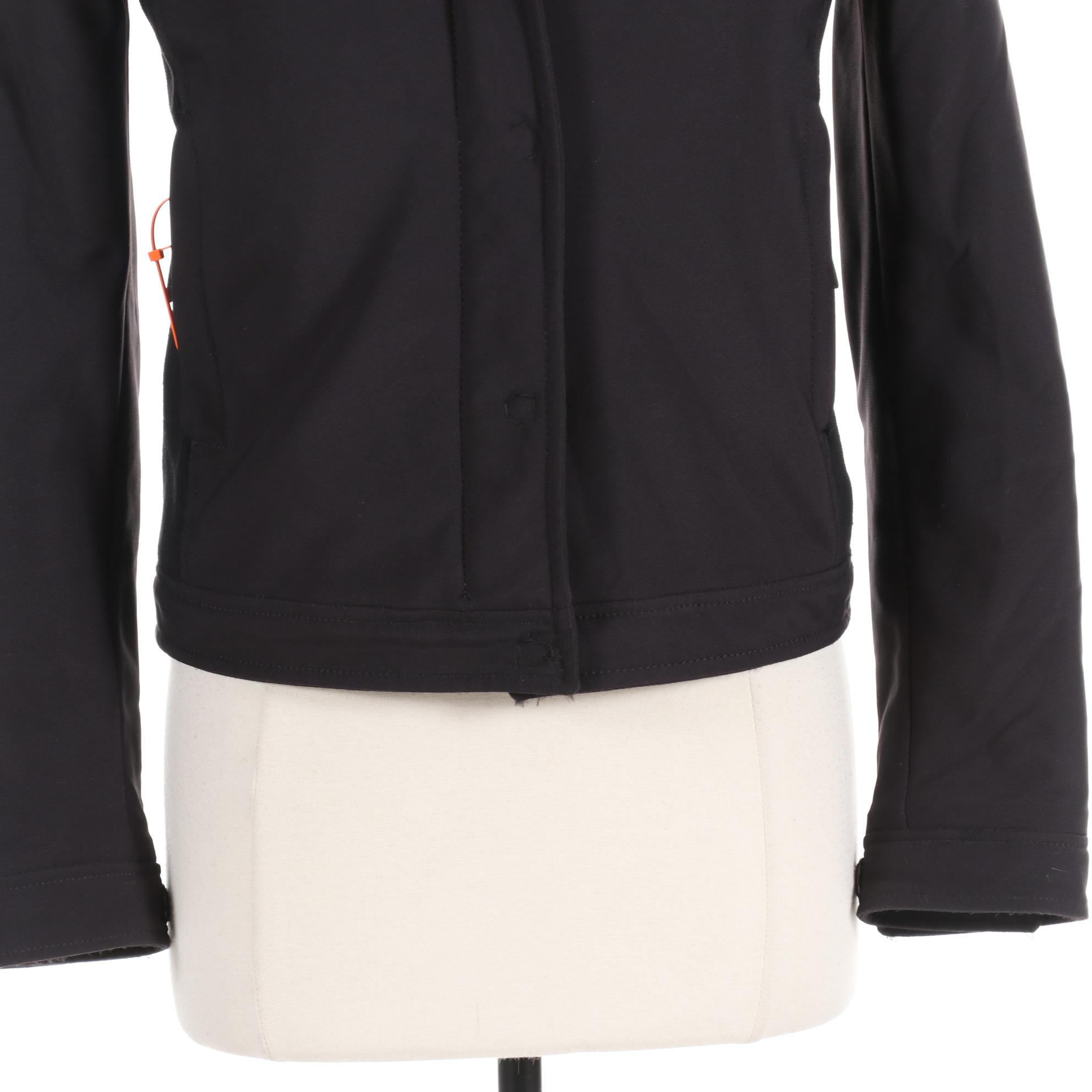 Prada Linea Rossa Black Nylon and Fur Jacket