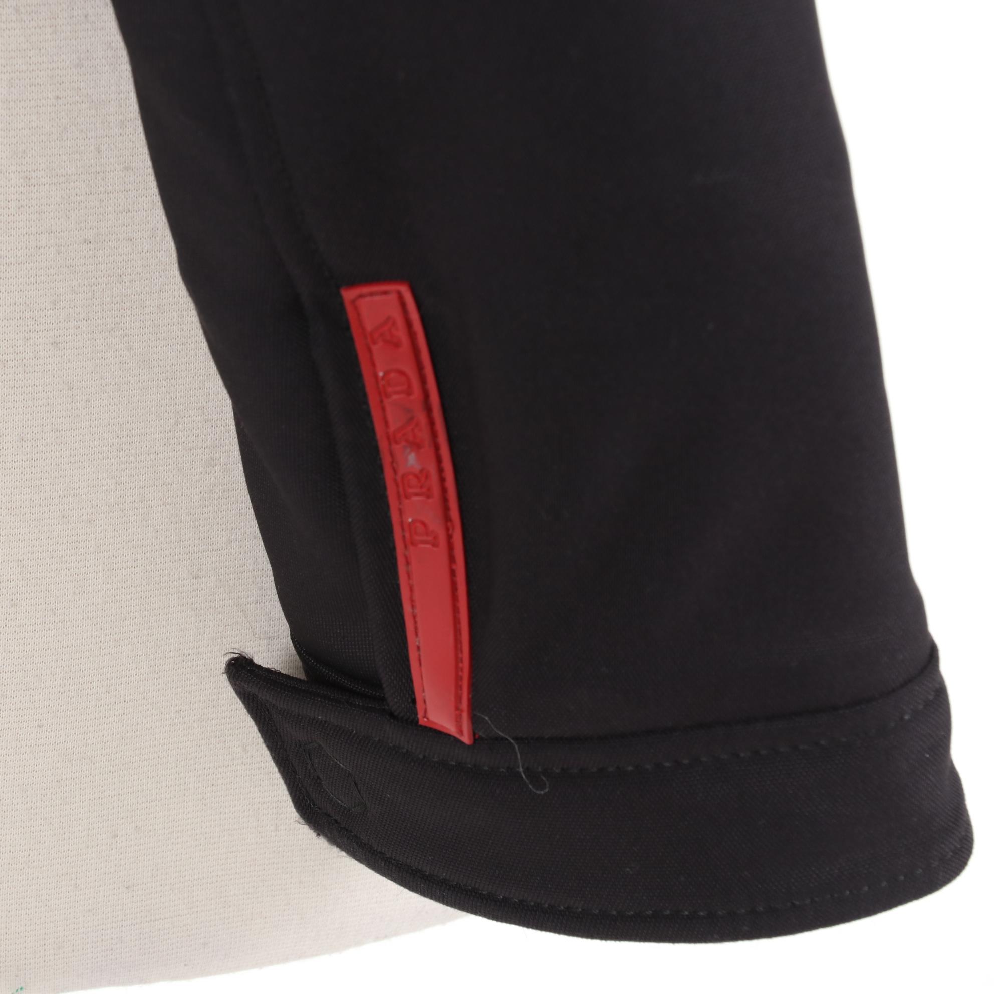 Prada Linea Rossa Black Nylon and Fur Jacket