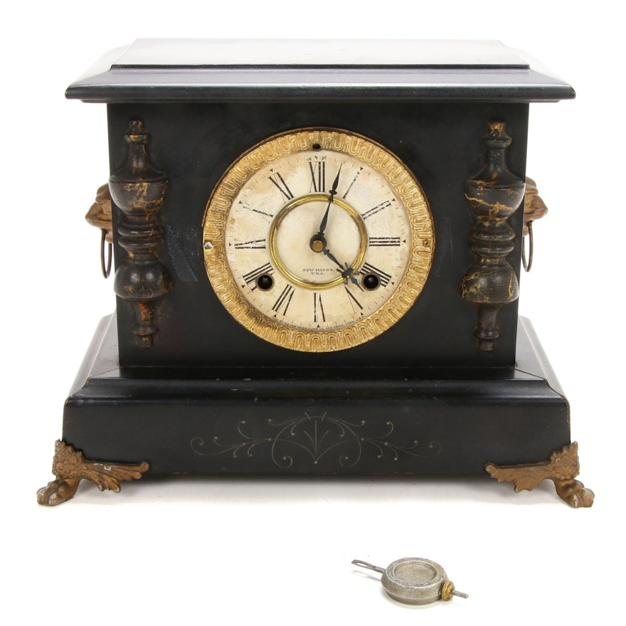 New Haven Clock Company Mantel Clock, Late 19th Century