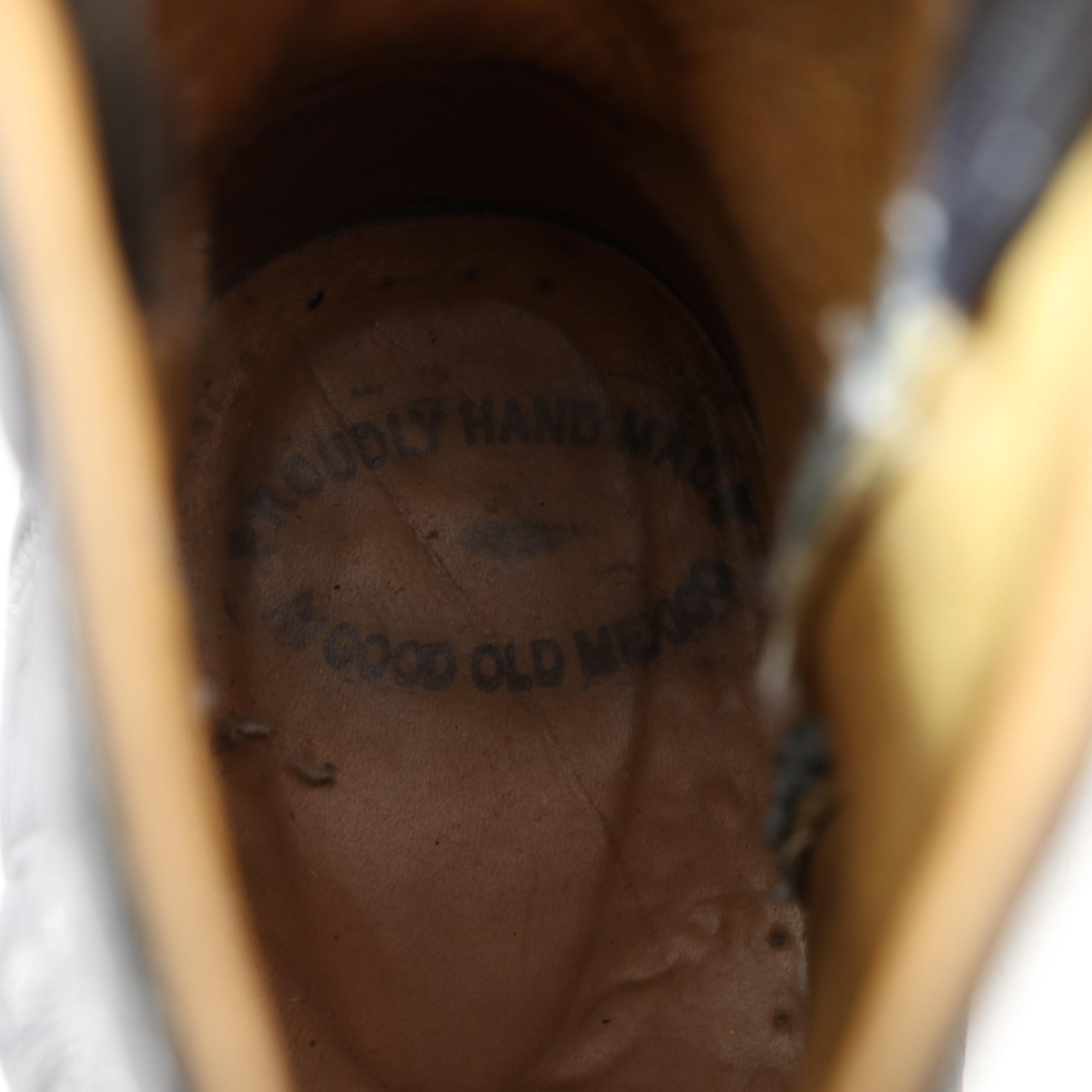 Stingray Skin and Black Leather Snip Toe Western Boots