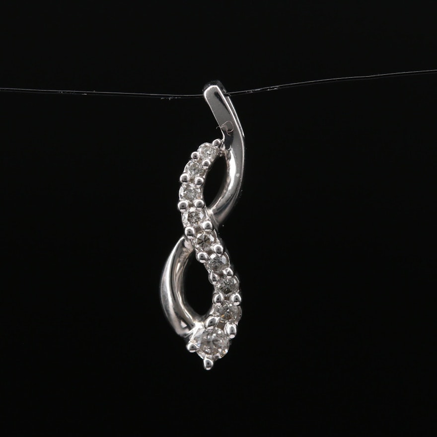 10K Diamond Journey Pendant