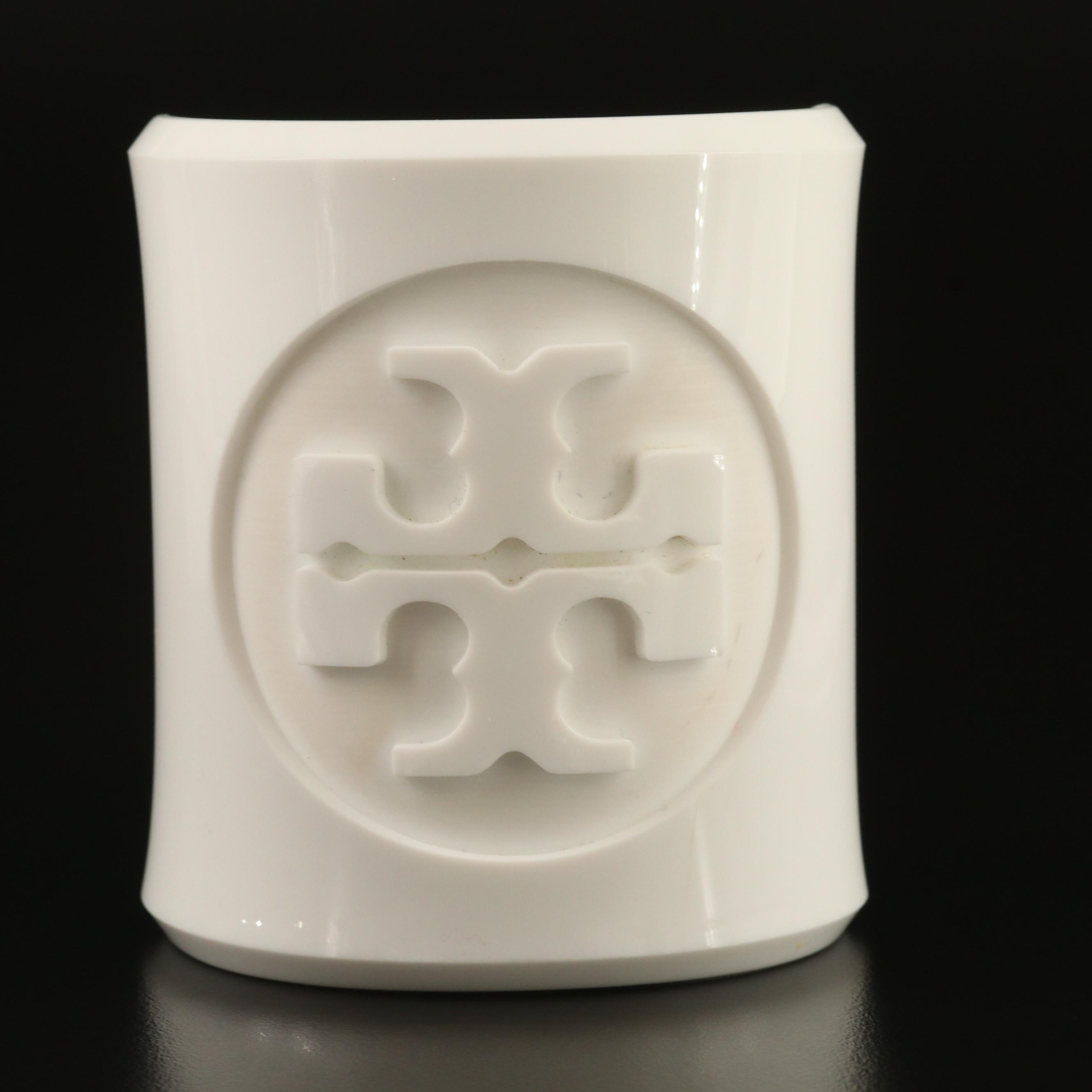 Tory Burch White Lucite Cuff
