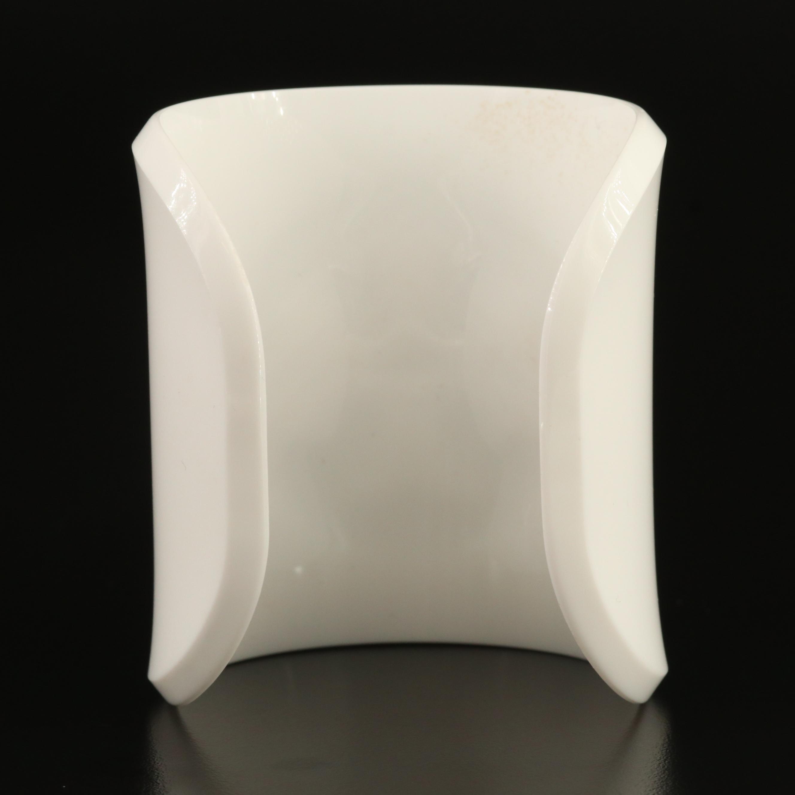 Tory Burch White Lucite Cuff