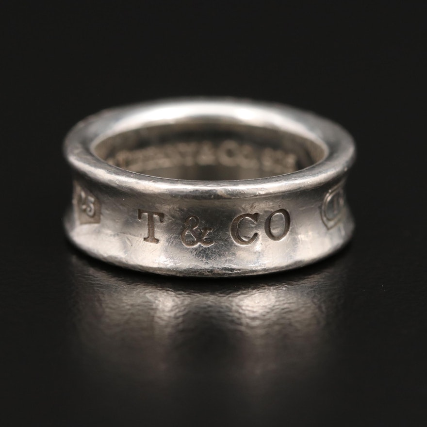 Tiffany & Co. "1837" Sterling Silver Concave Band