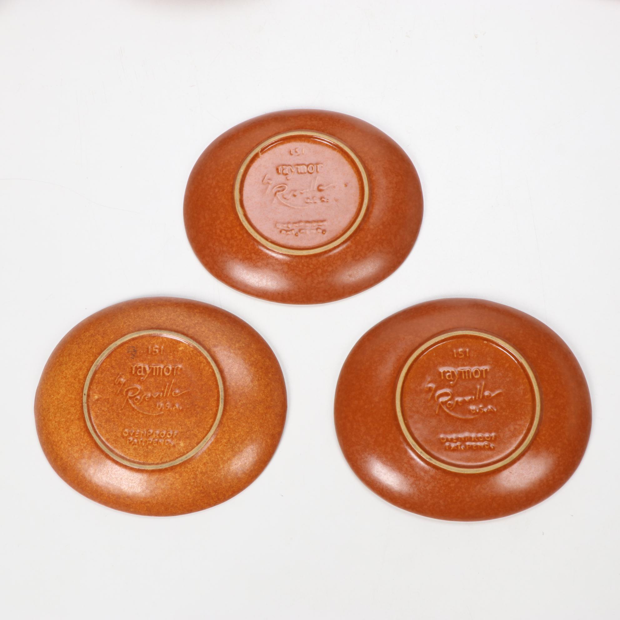Roseville Pottery "Raymor Terra Cotta" Dinnerware, Mid-20th Century