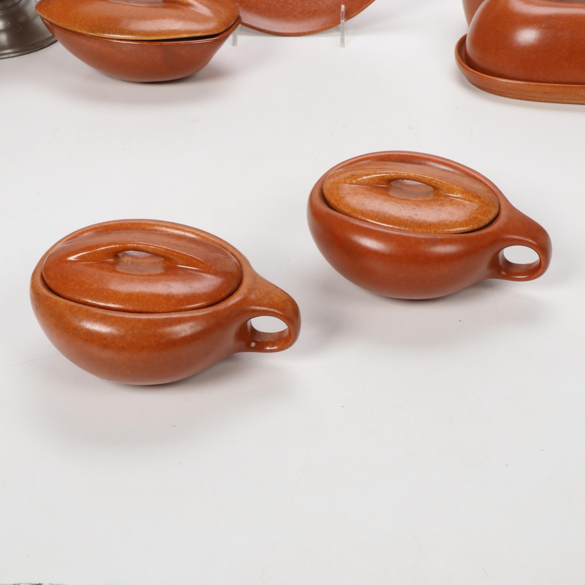 Roseville Pottery "Raymor Terra Cotta" Dinnerware, Mid-20th Century